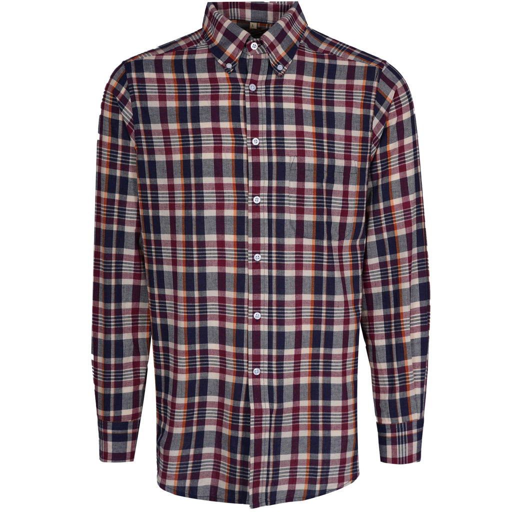 Madras Classics Long Sleeved Shirt - Blue Check