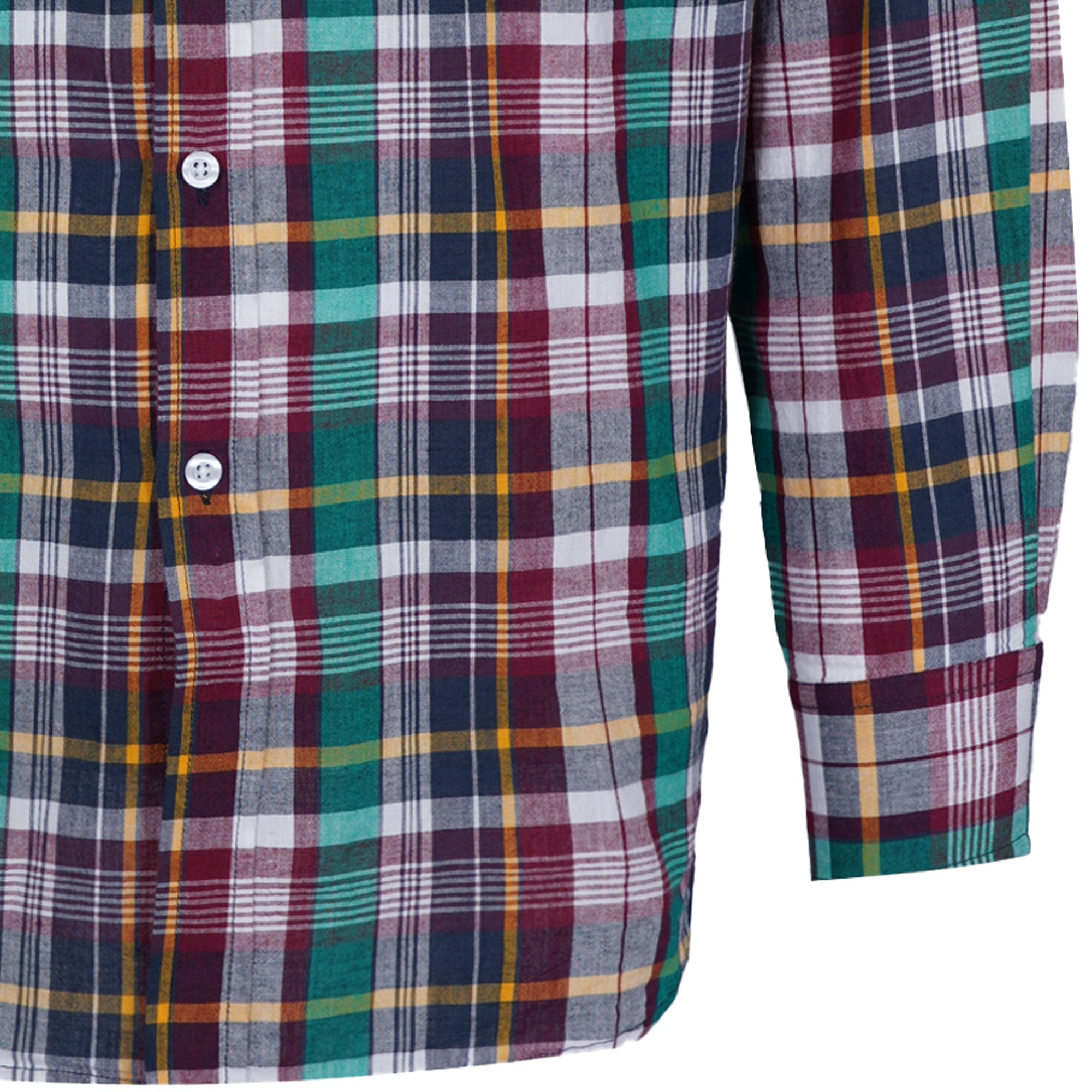 Madras Classics Long Sleeved Shirt - Green Check