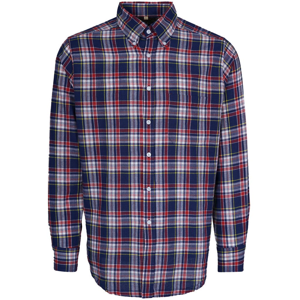Madras Classics Long Sleeved Shirt - Red Check