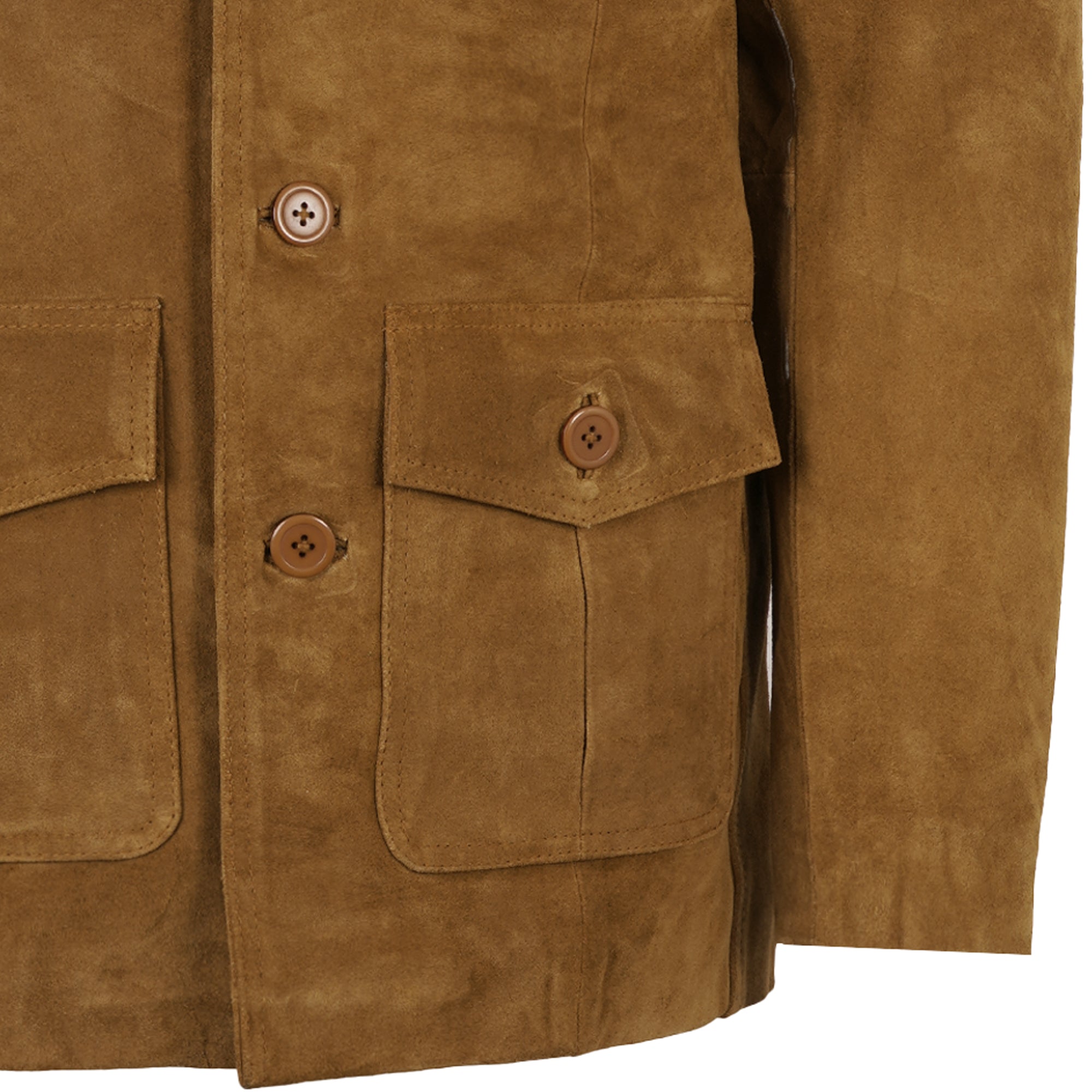 Real Hoxton Suede Safari Jacket - Tan