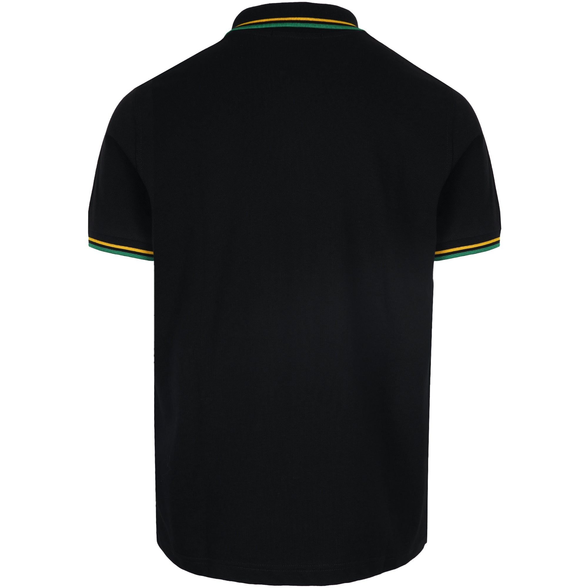 Stuarts x Fred Perry M12 Twin Tipped Polo - Black/Yellow/Green