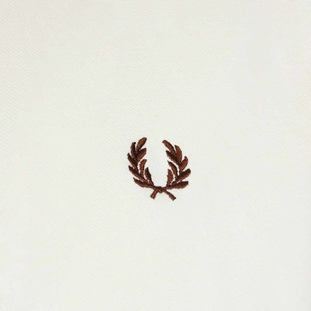 Stuarts x Fred Perry M12 Twin Tipped Polo - Buttercream/Merlot