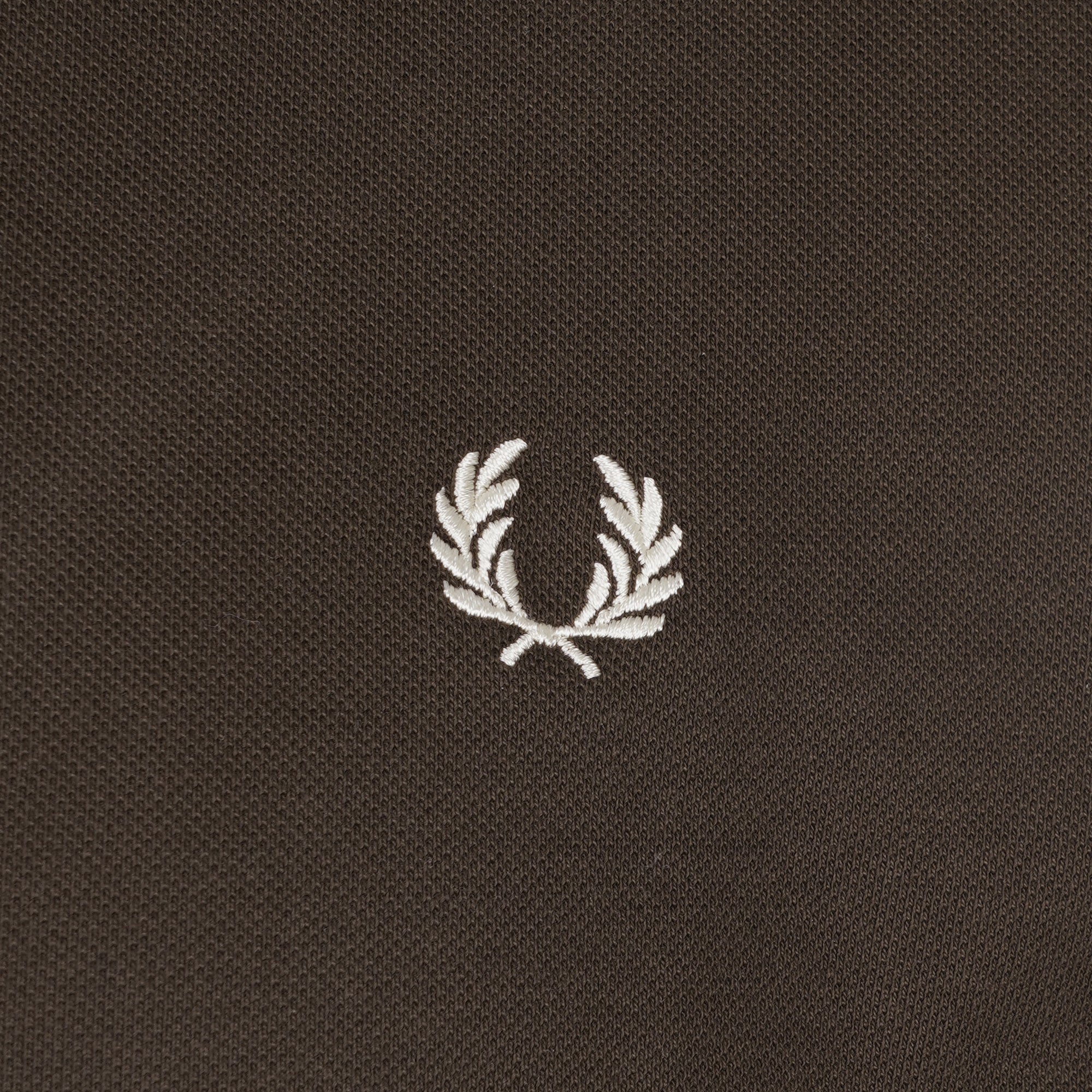 Stuarts x Fred Perry M12 Twin Tipped Polo - Dark Brown/Buttercream