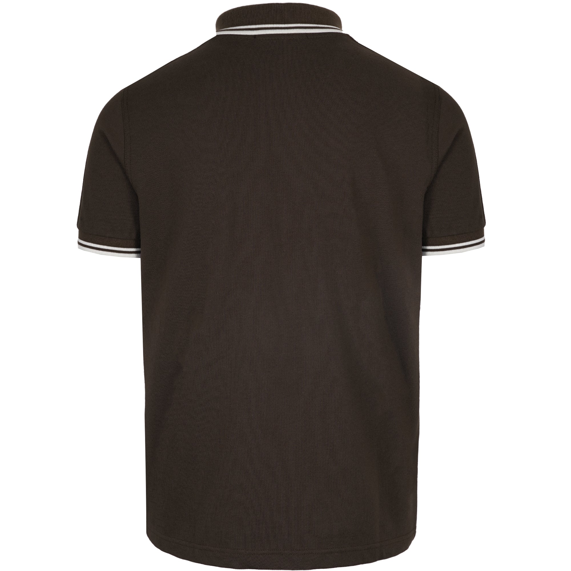 Stuarts x Fred Perry M12 Twin Tipped Polo - Dark Brown/Buttercream