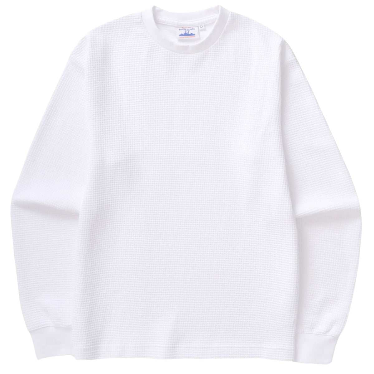 Power Goods Thermal Waffle Long Sleeve T-Shirt - White
