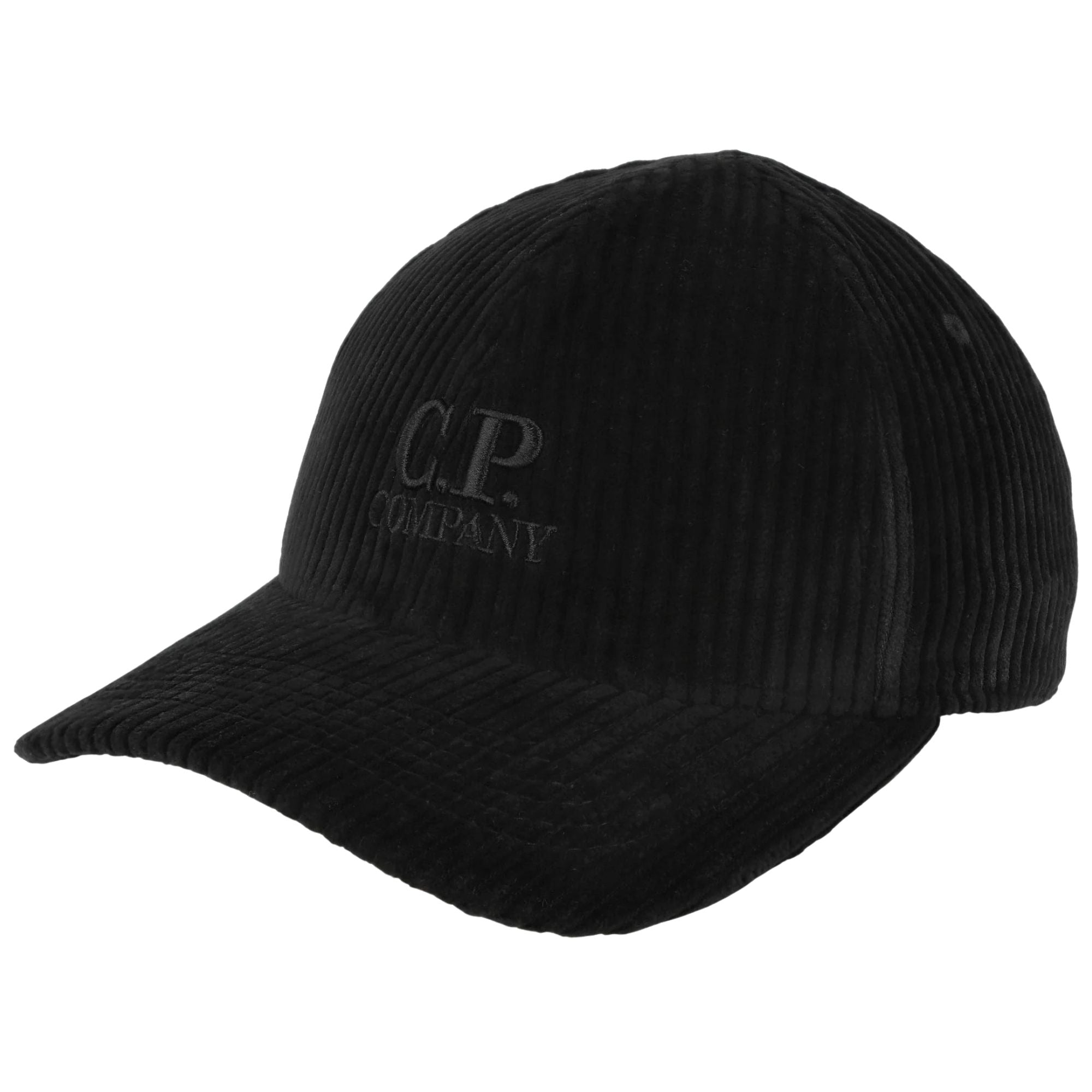 C.P Company 350 Stripes Corduroy Baseball Cap - Black