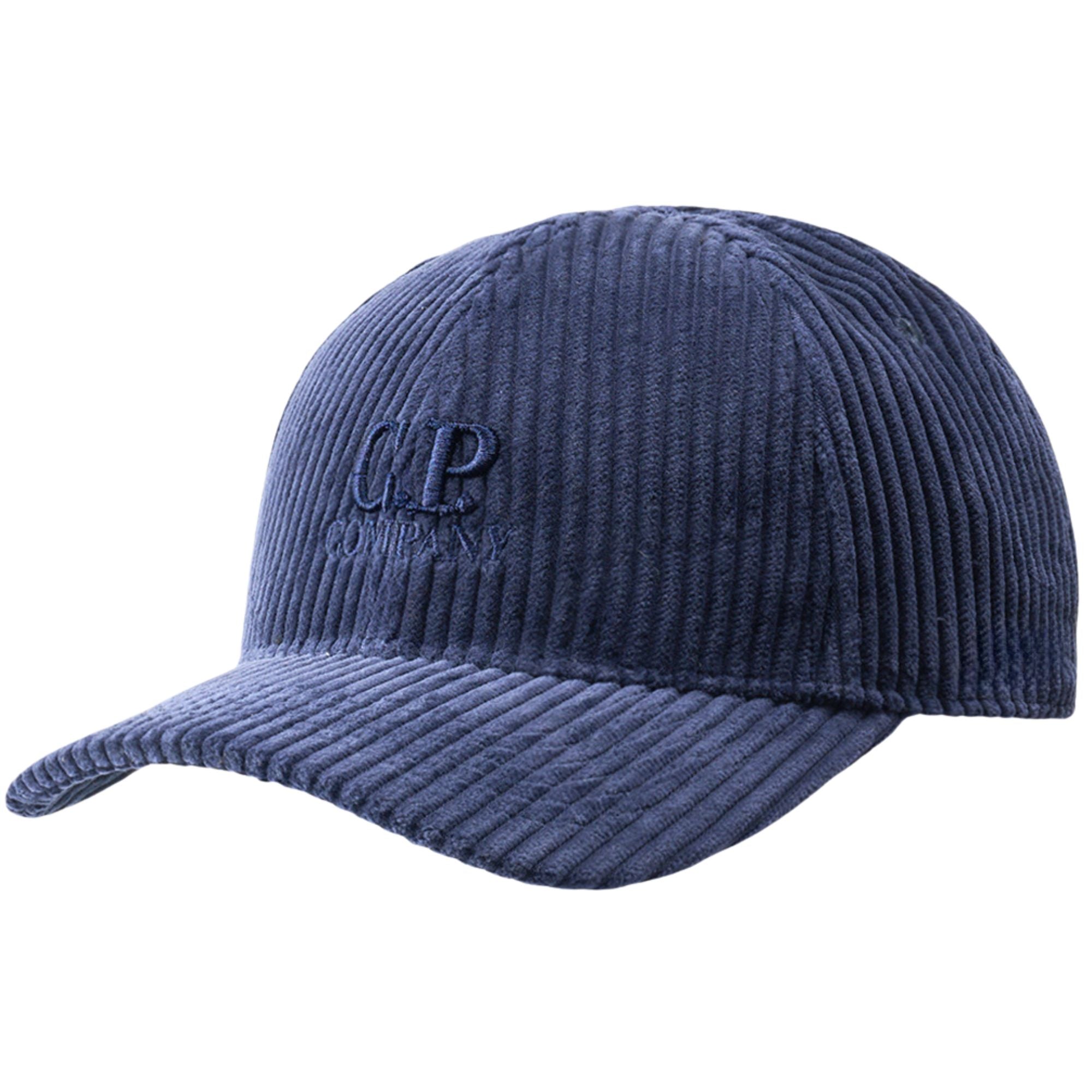C.P Company 350 Stripes Corduroy Baseball Cap - Peacoat