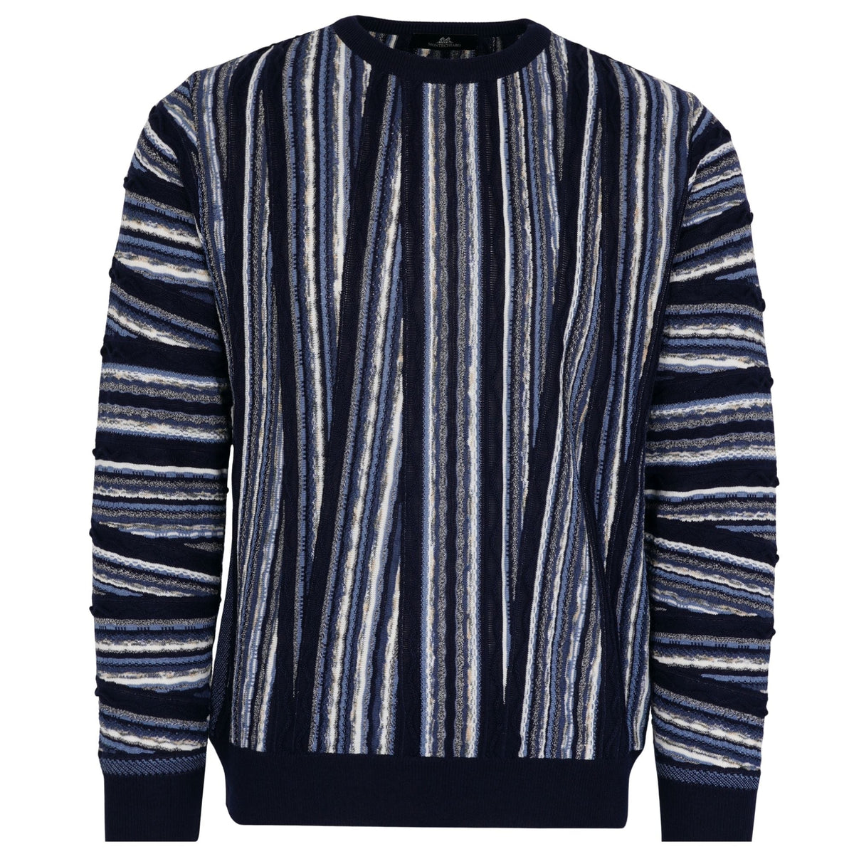 Montechiaro Tridimensional Pullover Sweater - Navy