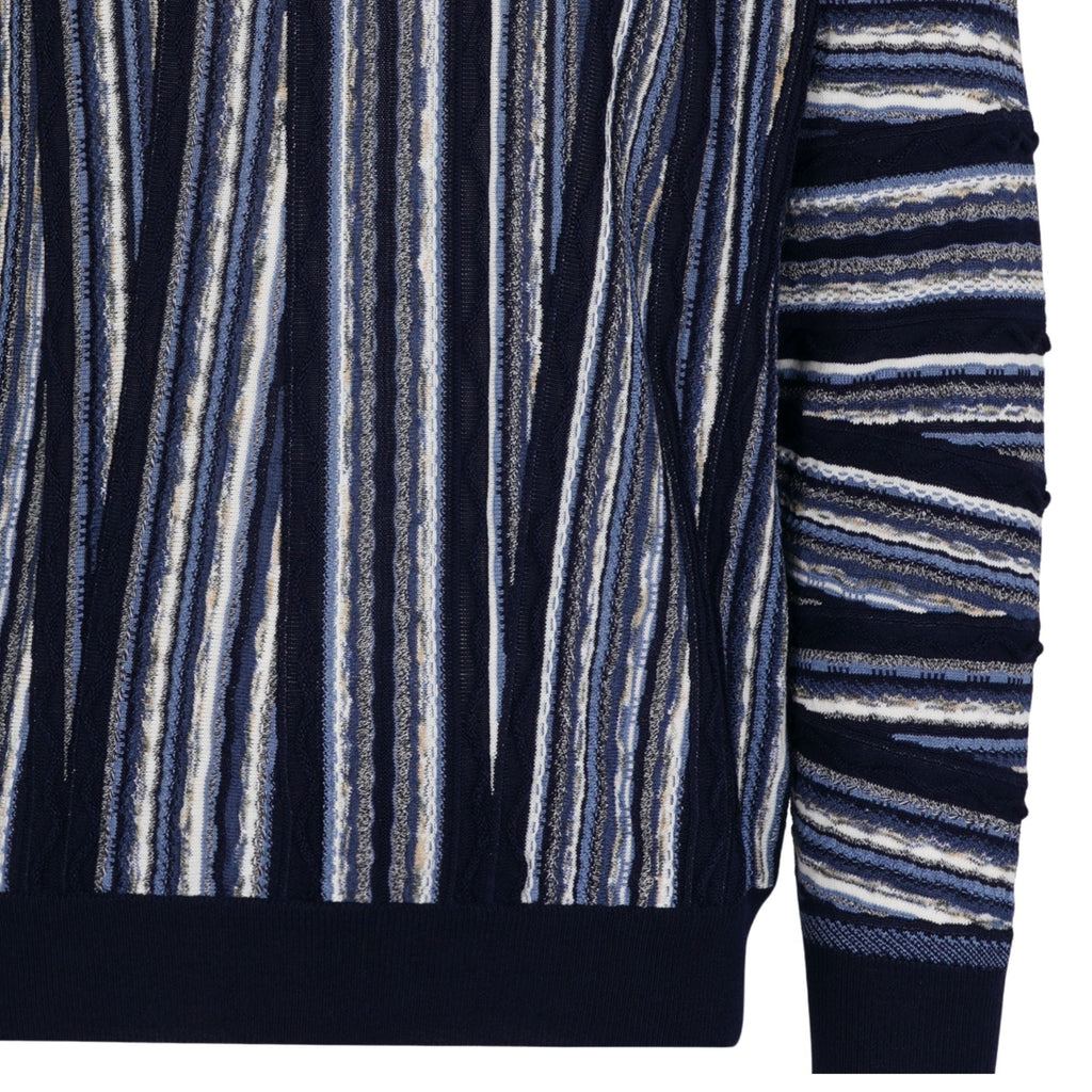 Montechiaro Tridimensional Pullover Sweater - Navy