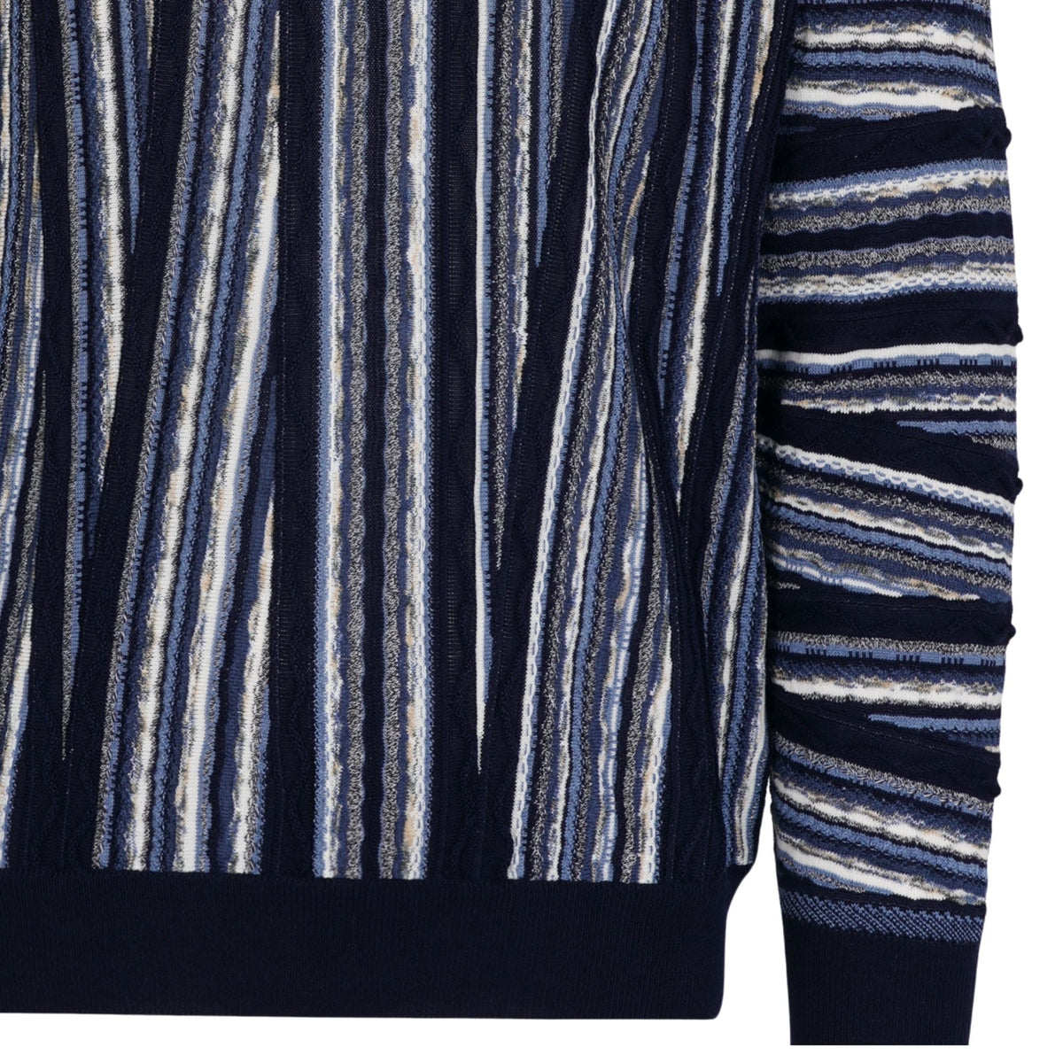 Montechiaro Tridimensional Pullover Sweater - Navy