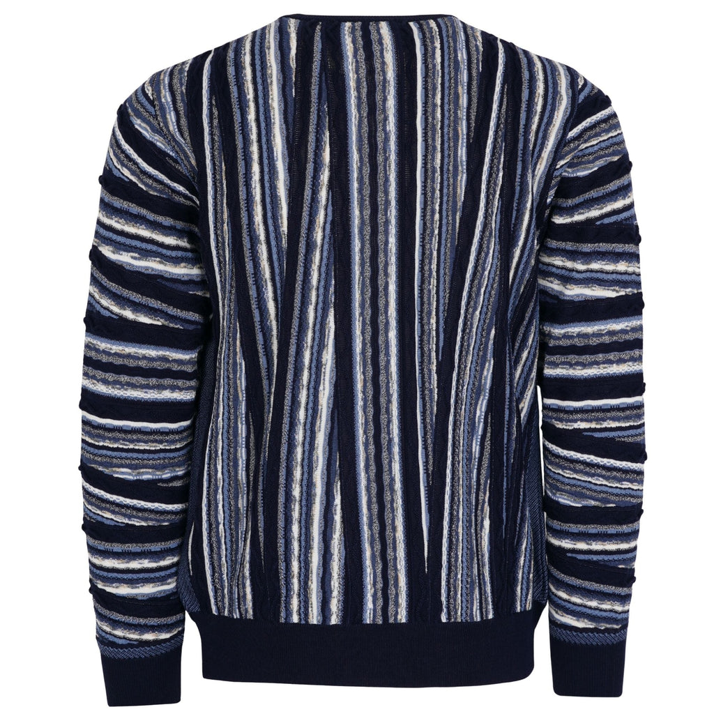 Montechiaro Tridimensional Pullover Sweater - Navy