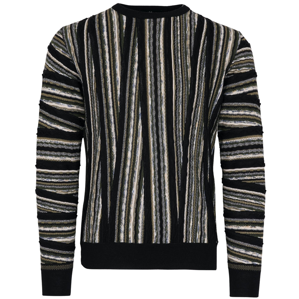 Montechiaro Tridimensional Pullover Sweater - Khaki