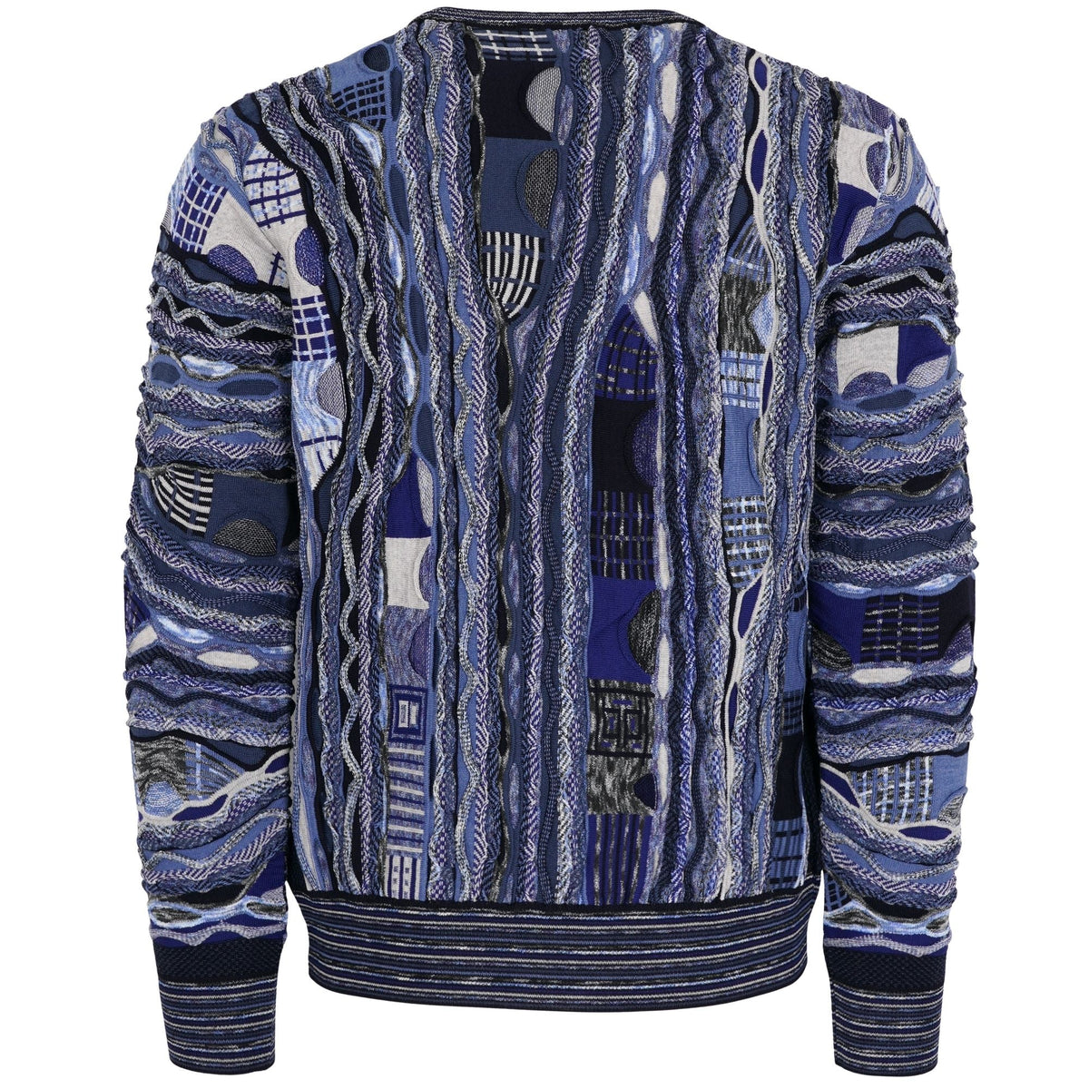 Montechiaro Tridimensional Pullover Sweater - Navy