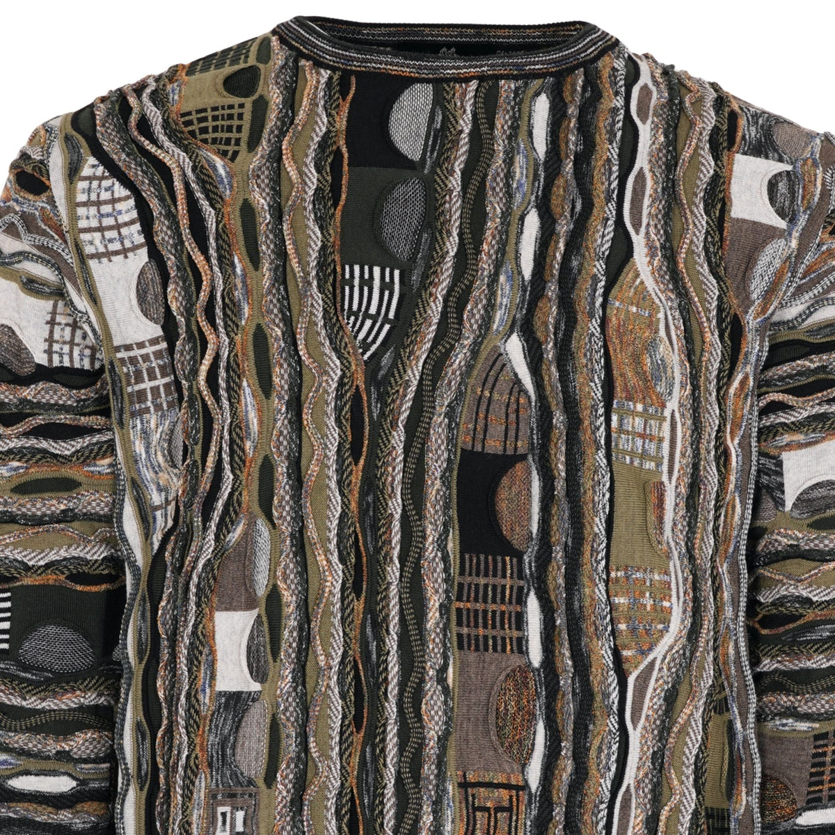 Montechiaro Tridimensional Pullover Sweater - Khaki