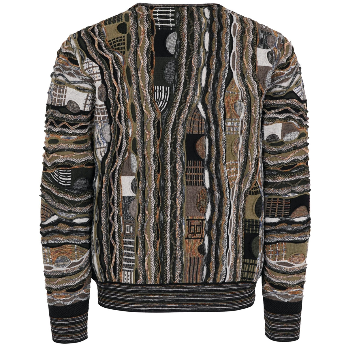 Montechiaro Tridimensional Pullover Sweater - Khaki