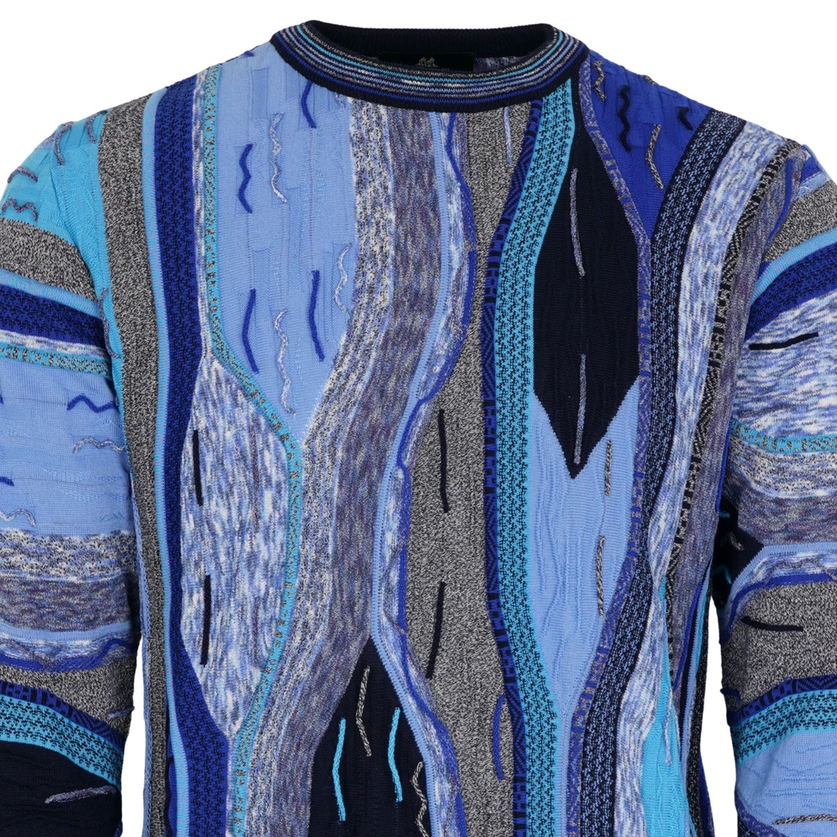 Montechiaro Tridimensional Pullover Sweater - Blue