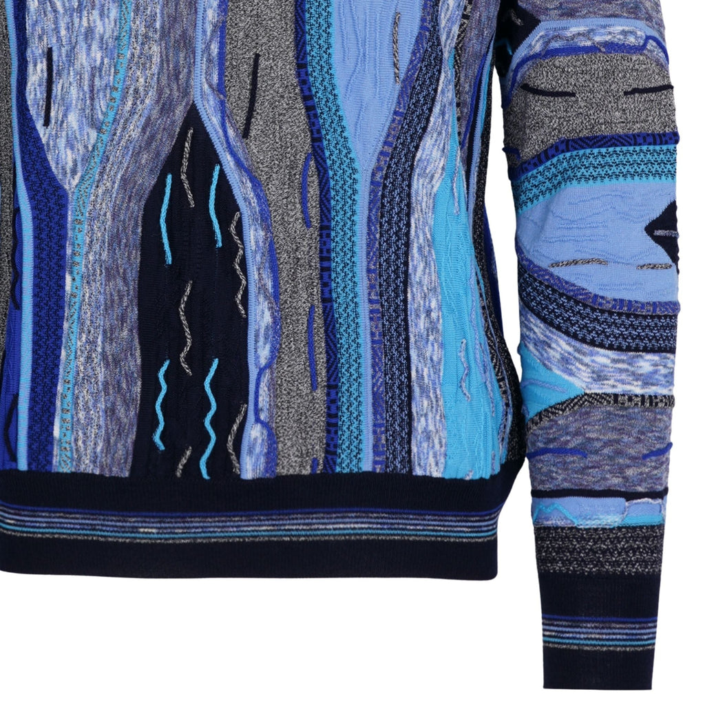 Montechiaro Tridimensional Pullover Sweater - Blue