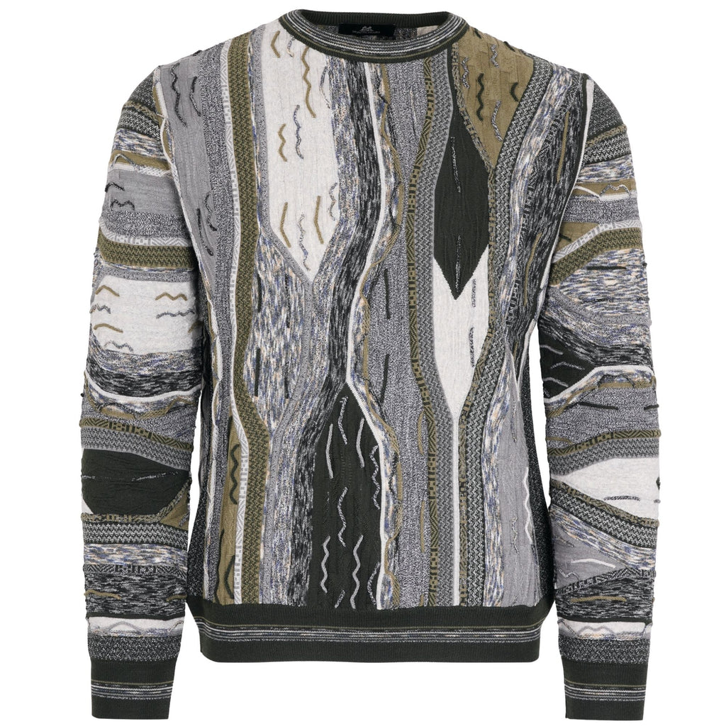 Montechiaro Tridimensional Pullover Sweater - Khaki