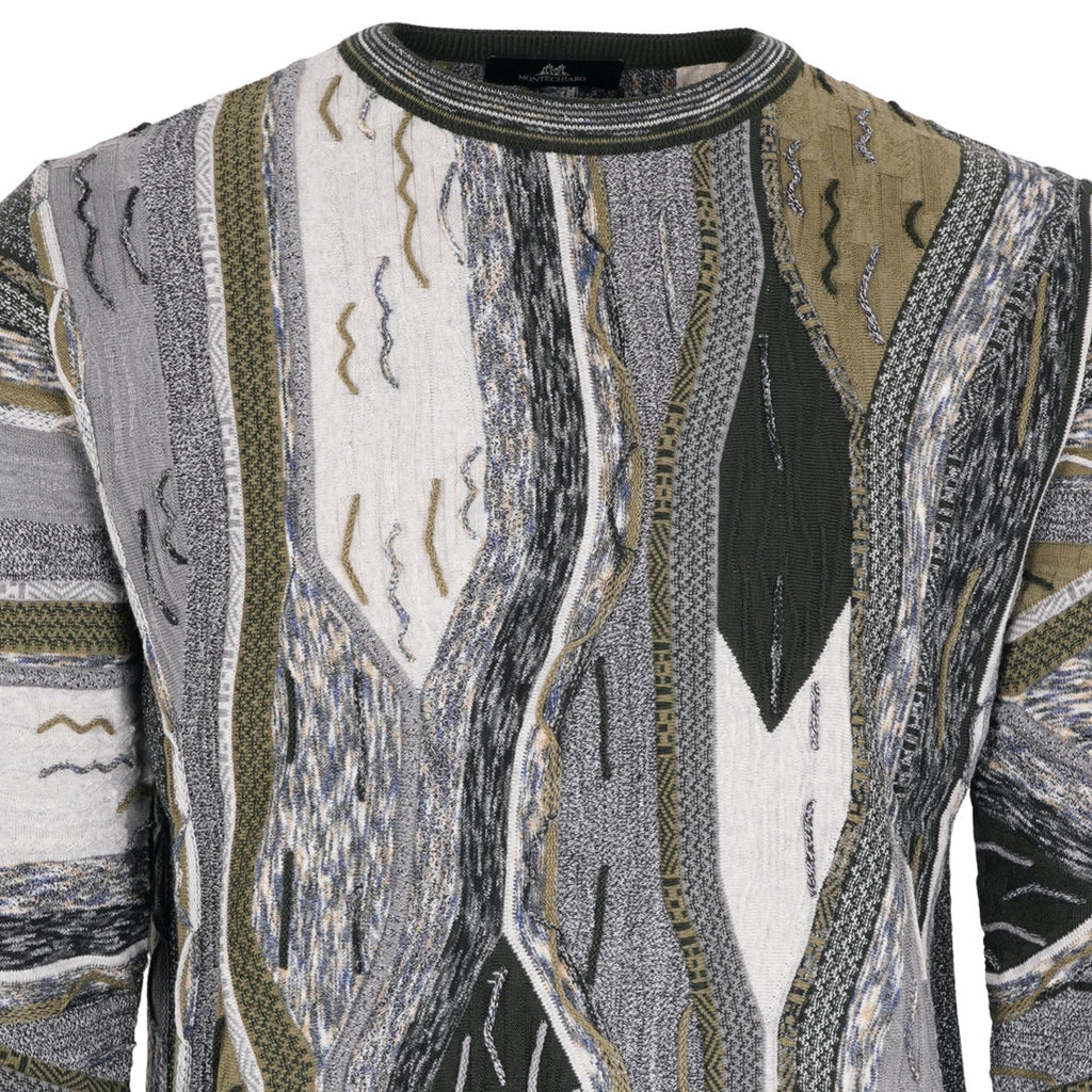 Montechiaro Tridimensional Pullover Sweater - Khaki