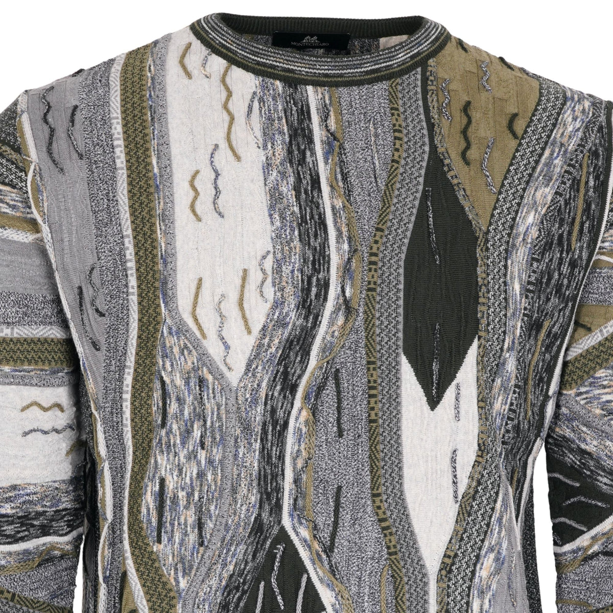 Montechiaro Tridimensional Pullover Sweater - Khaki