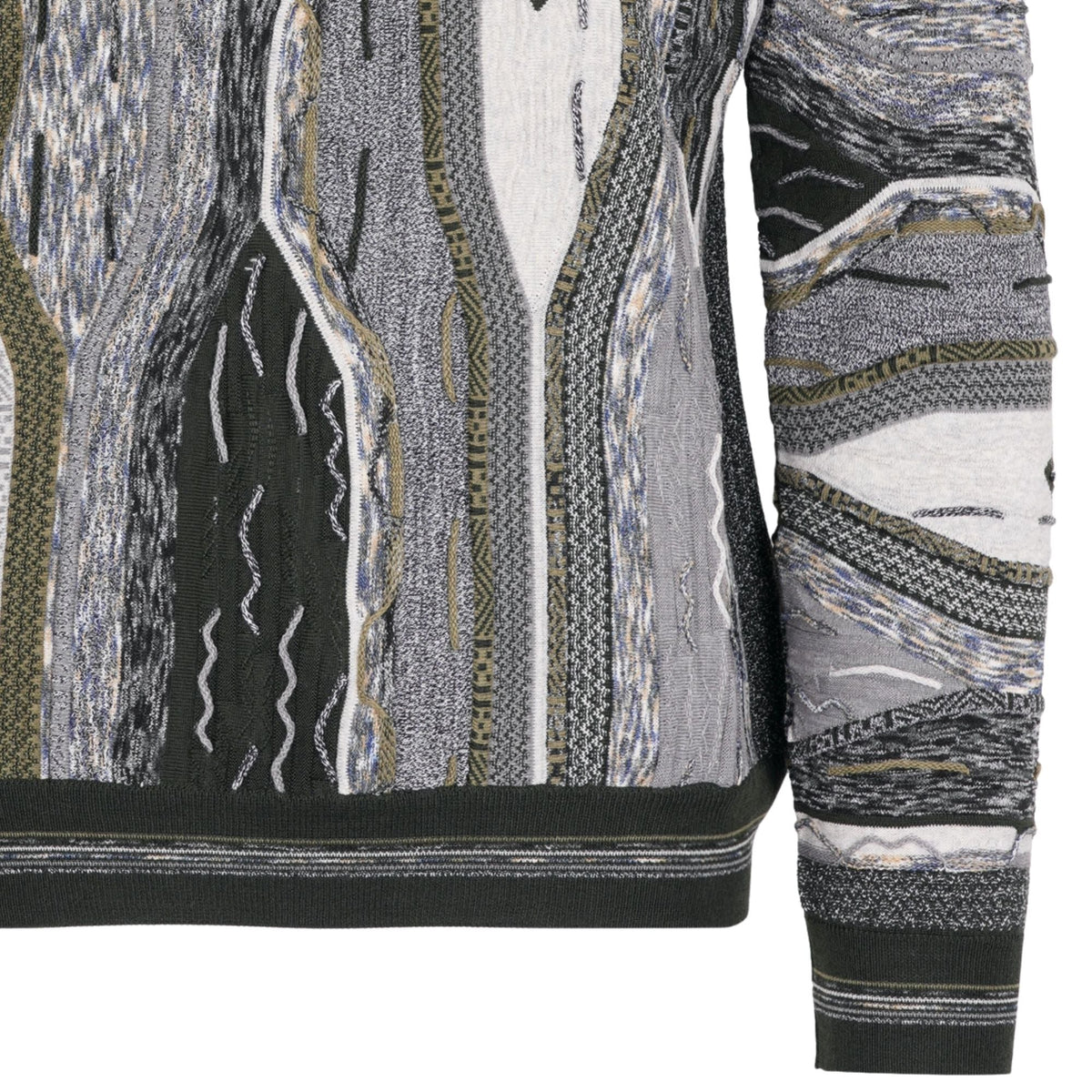 Montechiaro Tridimensional Pullover Sweater - Khaki