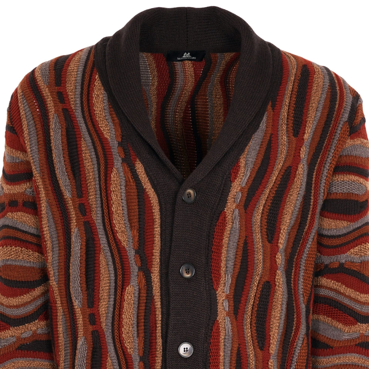 Montechiaro Tridimensional Cardigan - Dark Rust