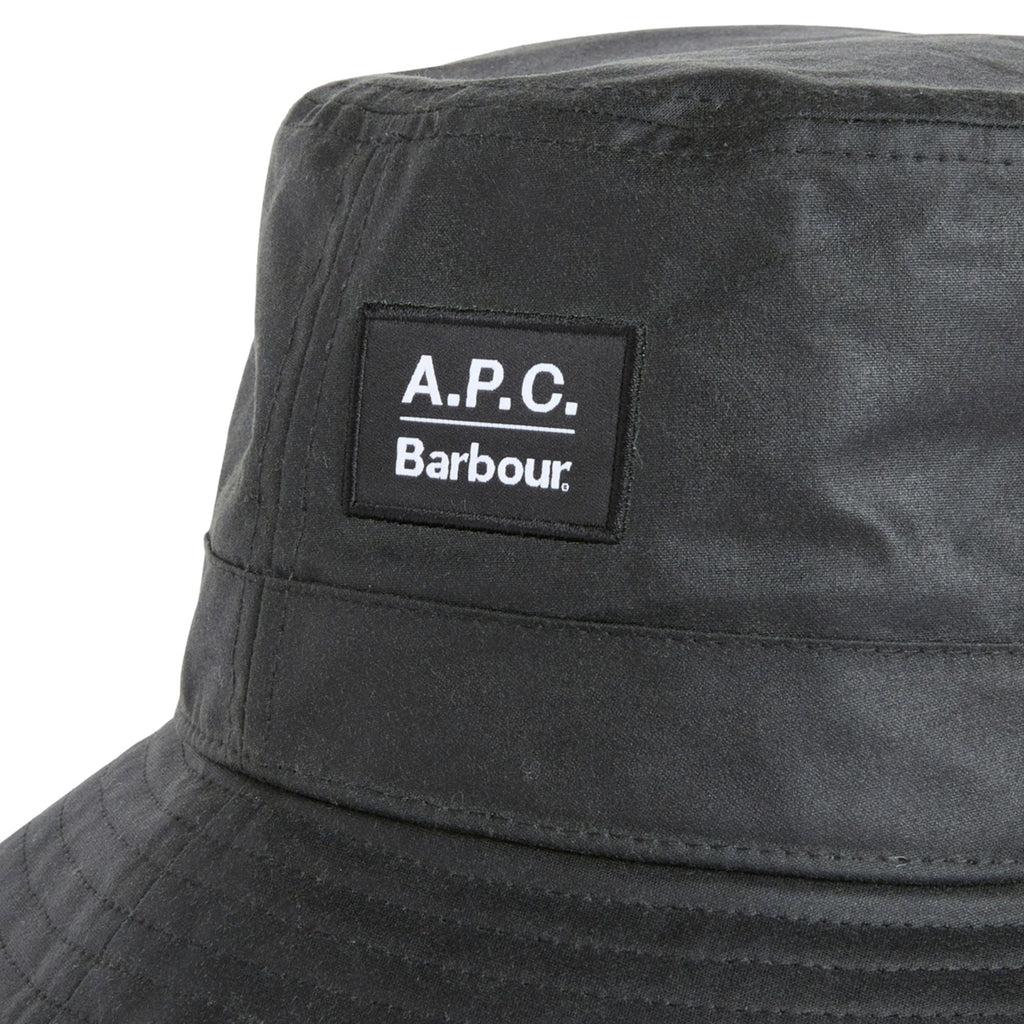 Barbour x A.P.C Wax Bucket Hat - Dark Sage