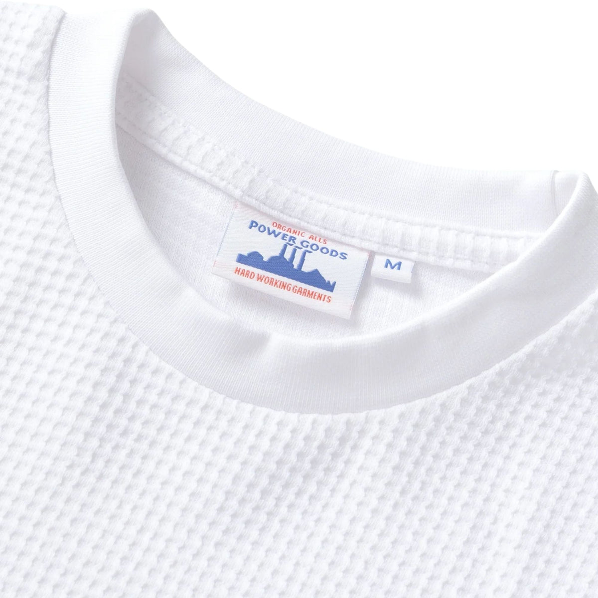 Power Goods Thermal Waffle Long Sleeve T-Shirt - White