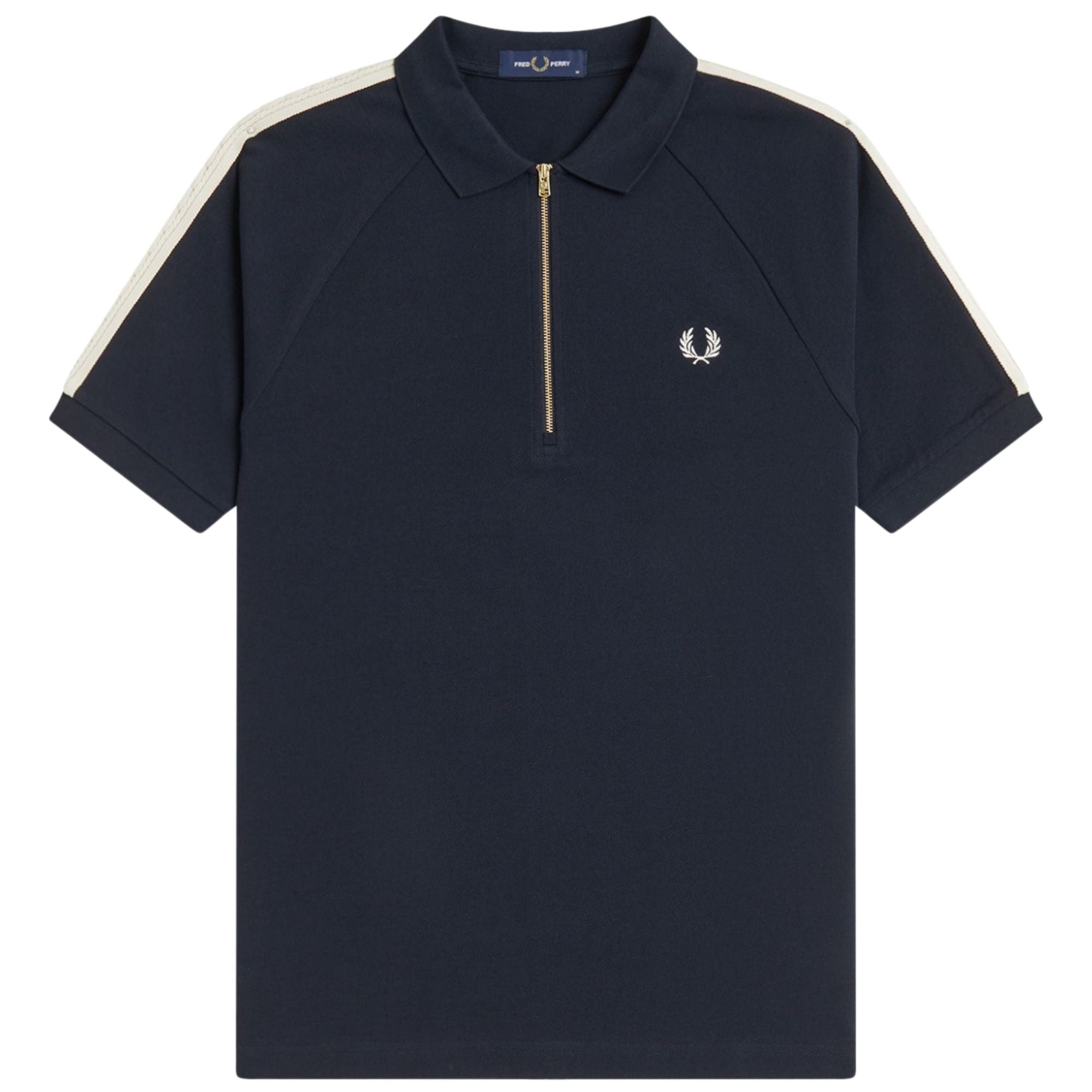Fred Perry Cable Taped Polo Shirt - Navy