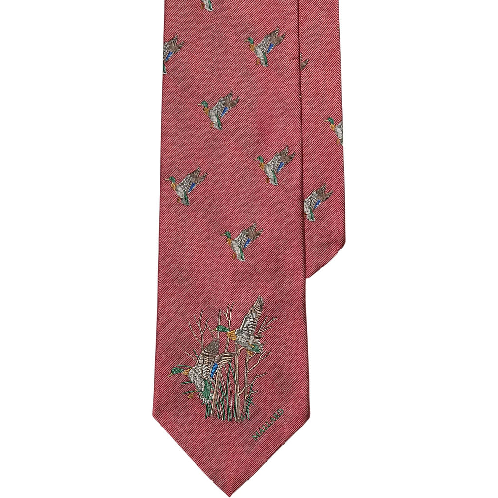 Polo Ralph Lauren Graduate Mallard-Patterned Silk Tie - Red