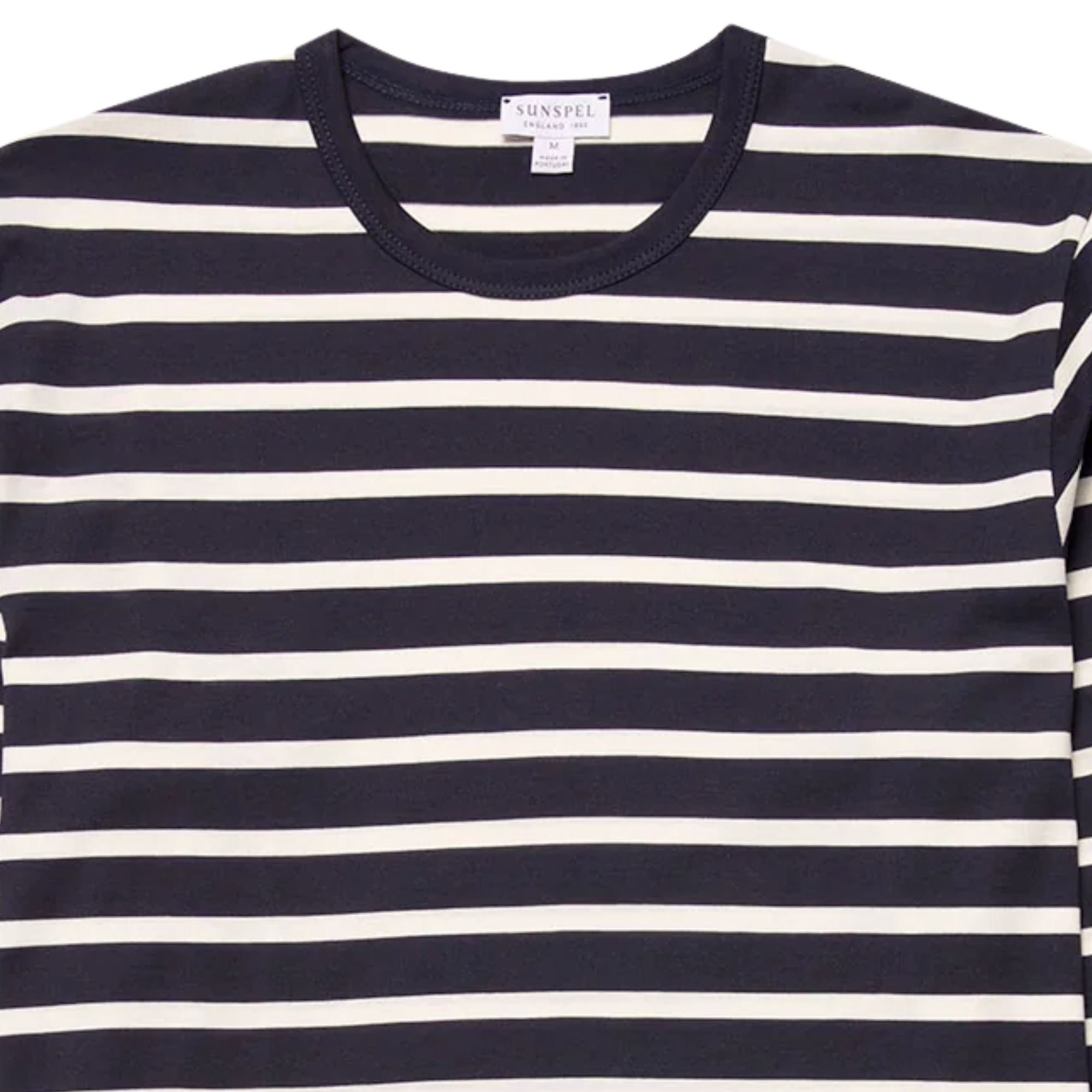 Long Sleeve Classic T‑shirt - Navy/Ecru