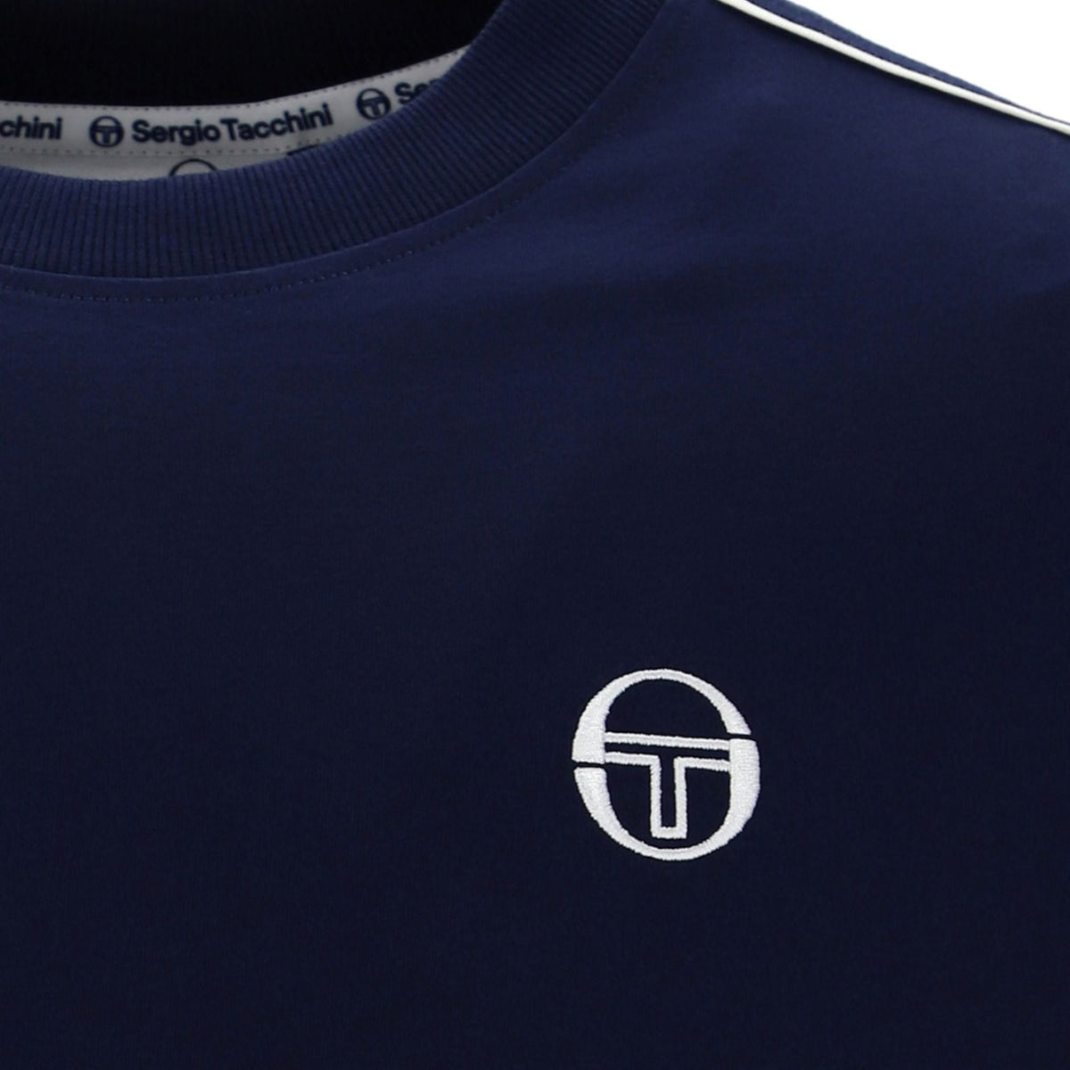 Sergio Tacchini Santis Raised Logo T-Shirt - Maritime Blue/Gardenia
