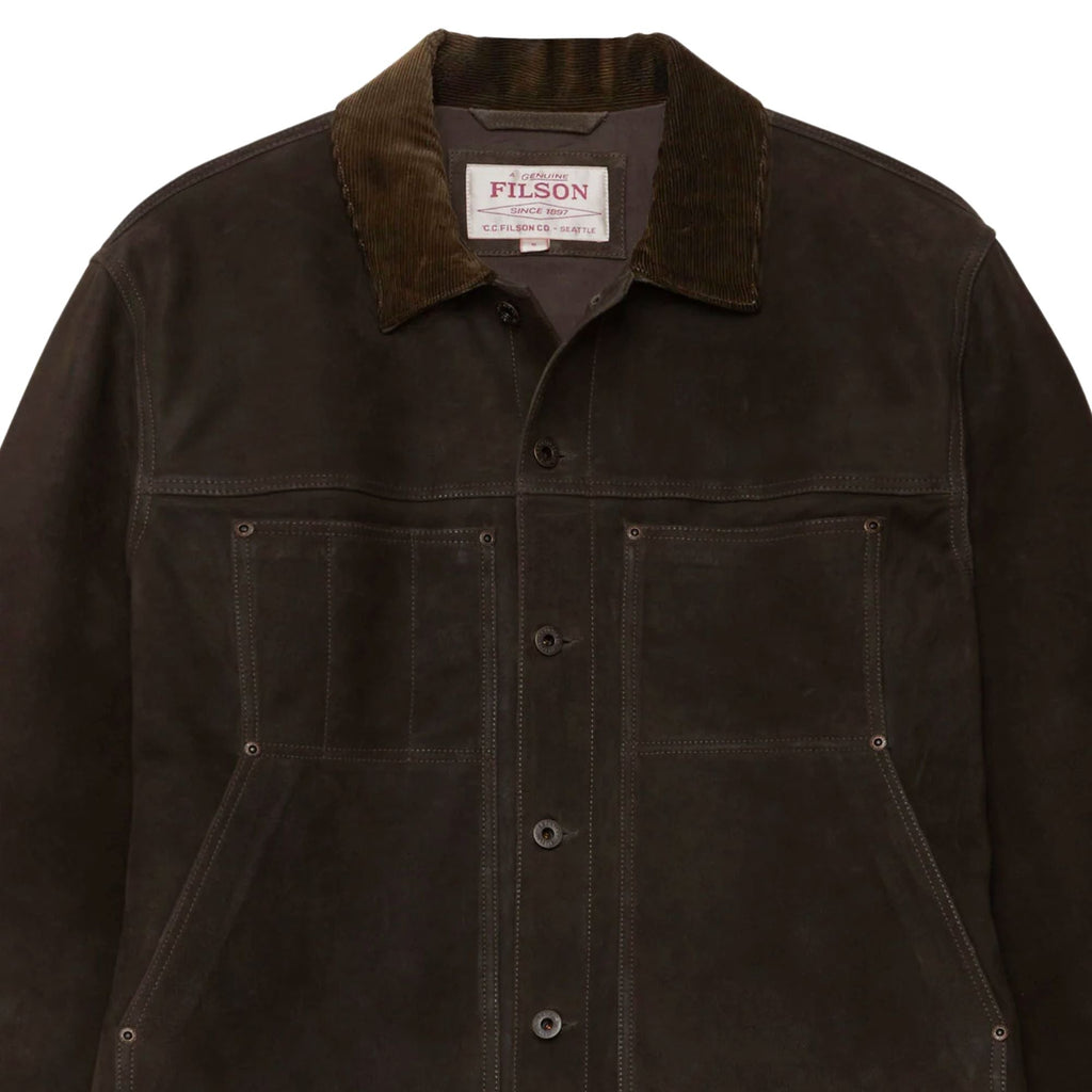 Filson Waxed Suede Short Cruiser - Dark Brown