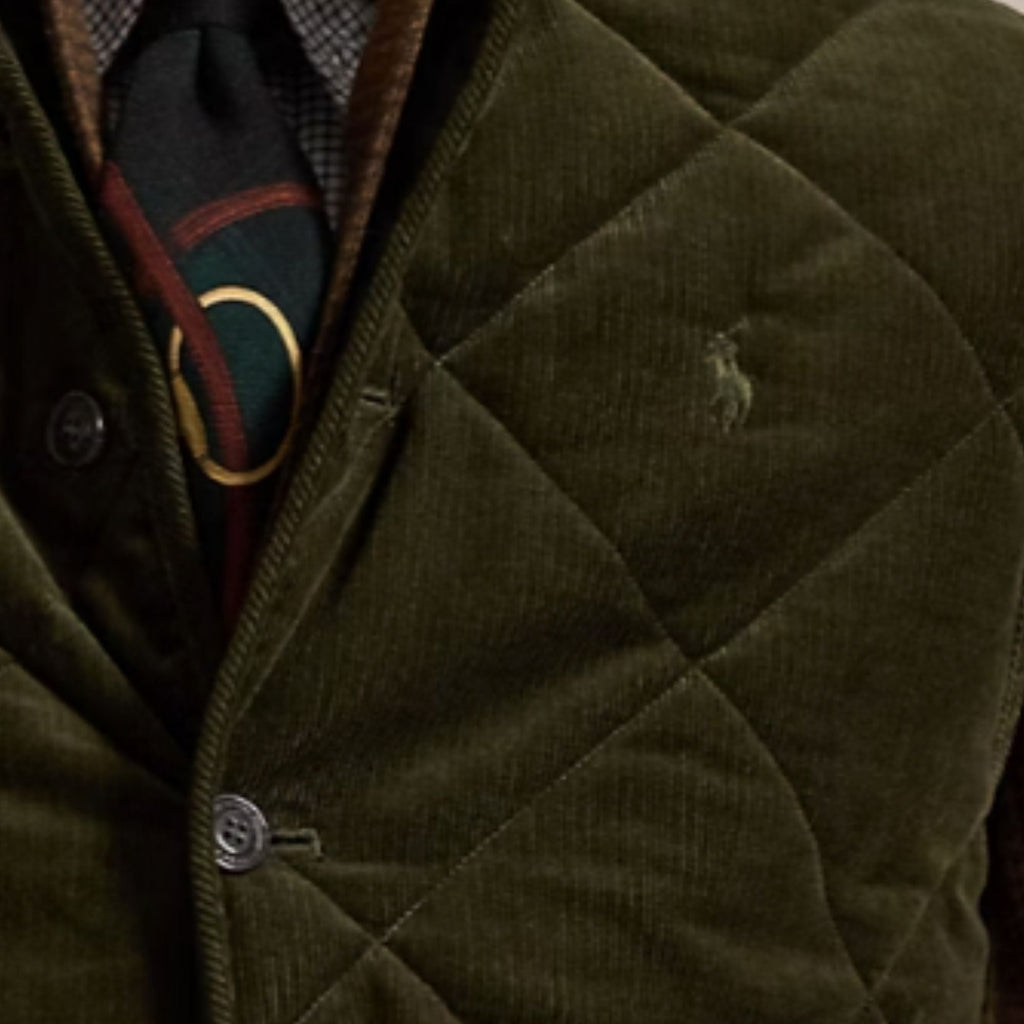Polo Ralph Lauren Quilted Corduroy Gilet - Company Olive