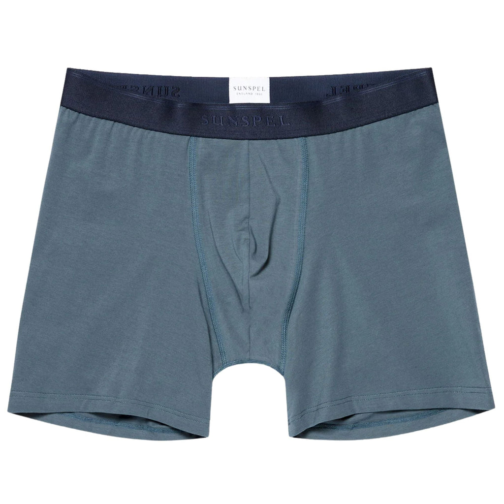 Sunspel Stretch Cotton Boxer Briefs - Dark Petrol