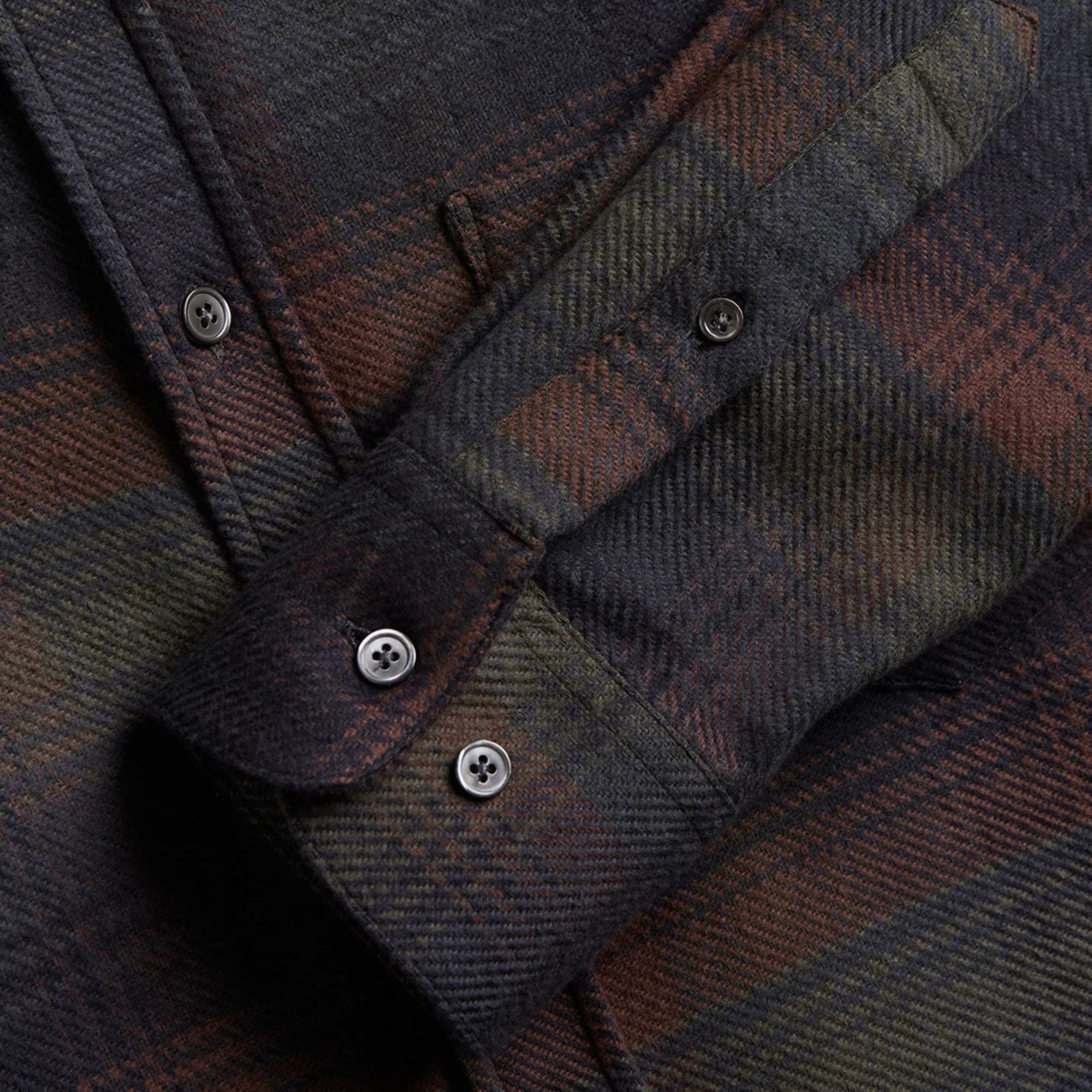 Portuguese Flannel Old Pine Flannel Shirt - Forest Ombre