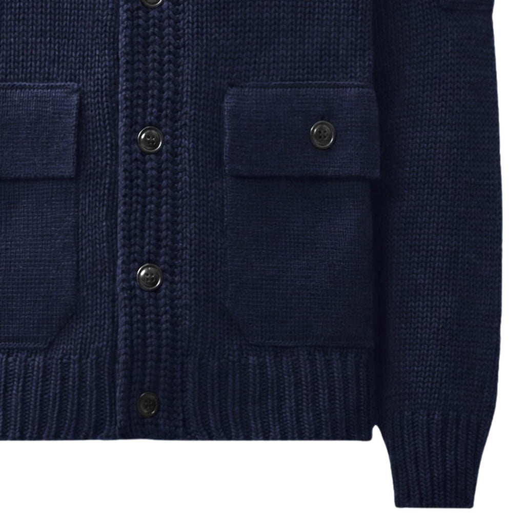 C.P Company Lambswool Lens Button Sweater - Total Eclipse