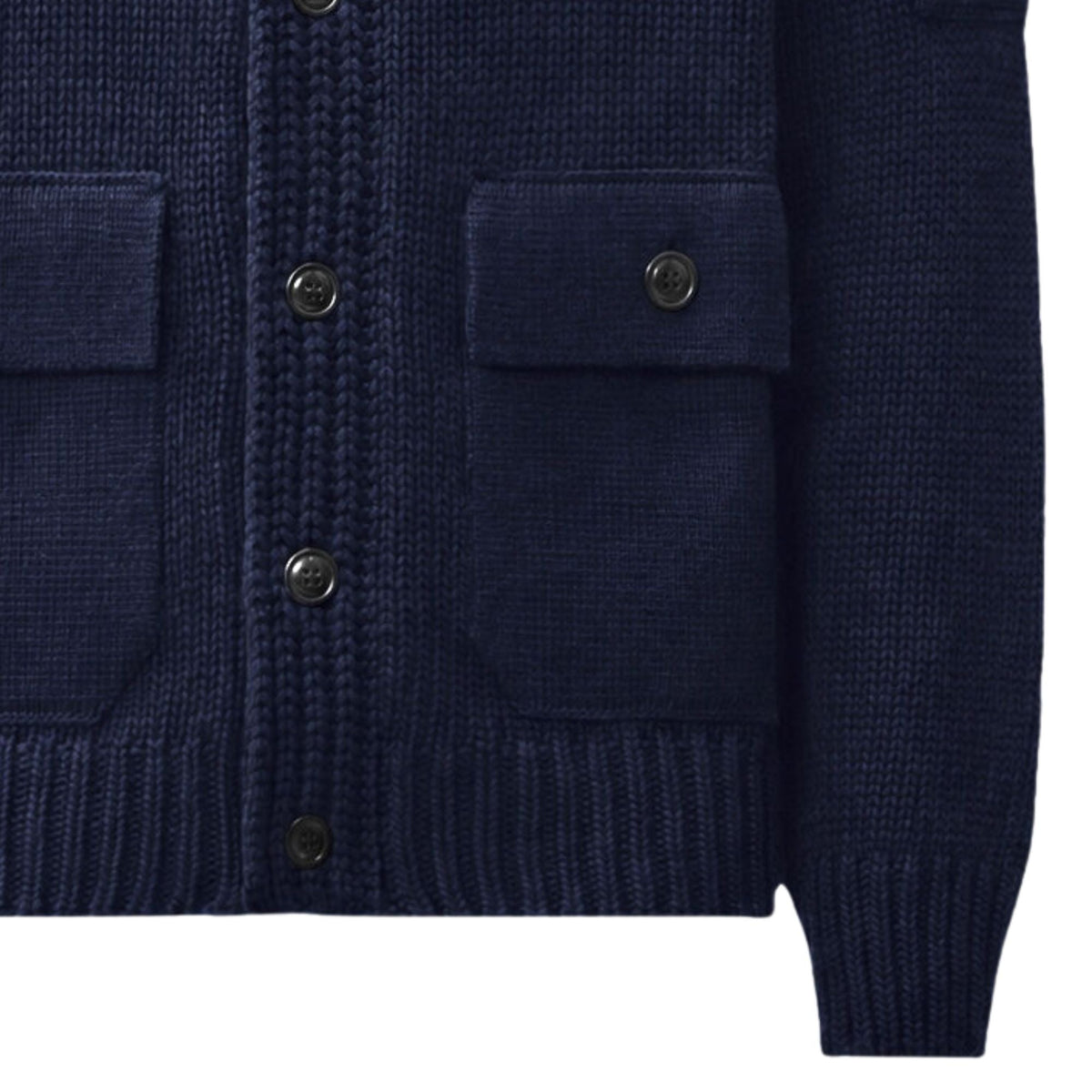 C.P Company Lambswool Lens Button Sweater - Total Eclipse