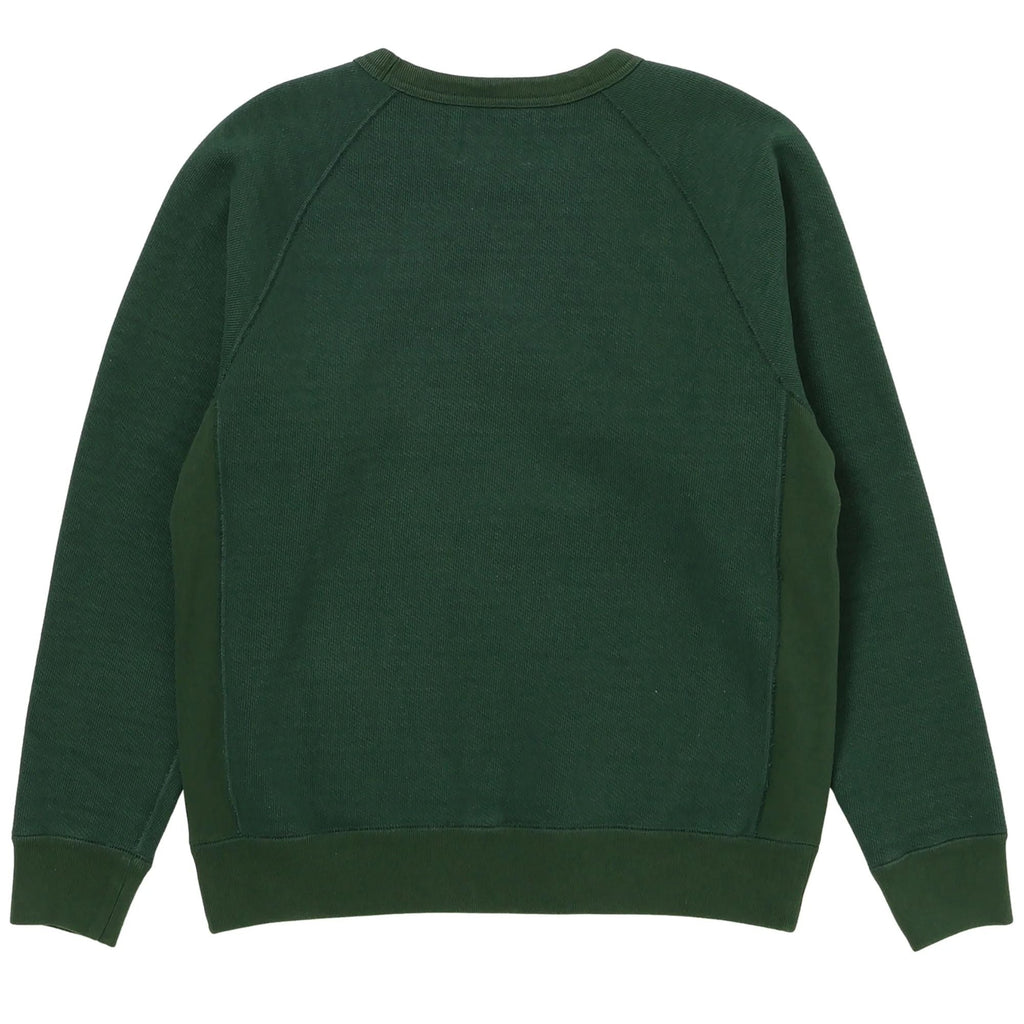 Wonder Looper Double Heavyweight French Terry Pullover Crewneck - Racing Green