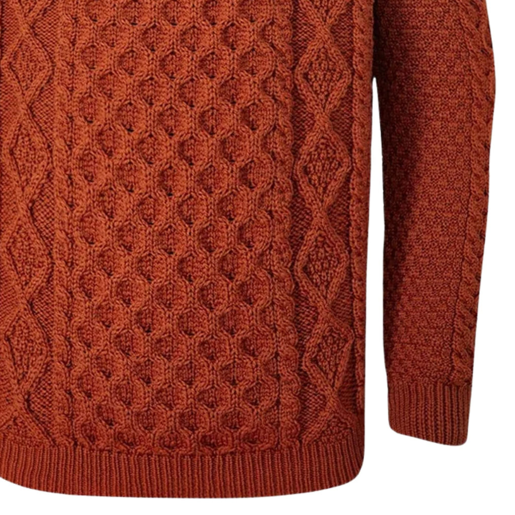 Gloverall Aran Jumper - Burnt Orange
