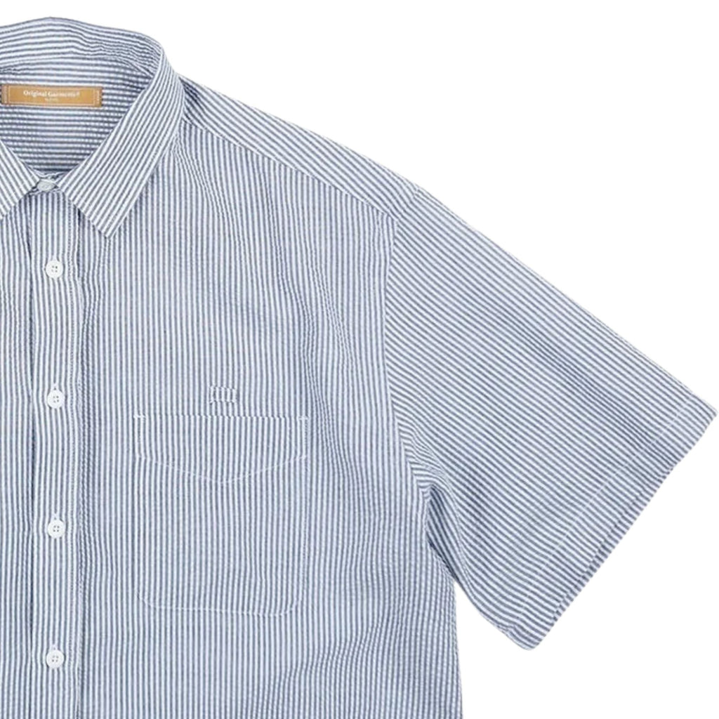 FrizmWORKS OG Stripe Seersucker Shirt - Blue