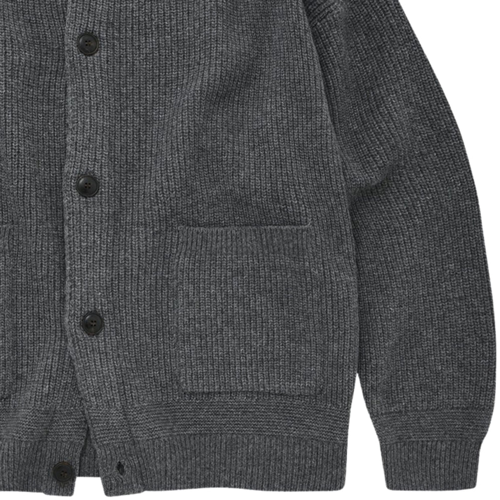 FrizmWORKS	Heavy Wool Round Cardigan - Dark Gray