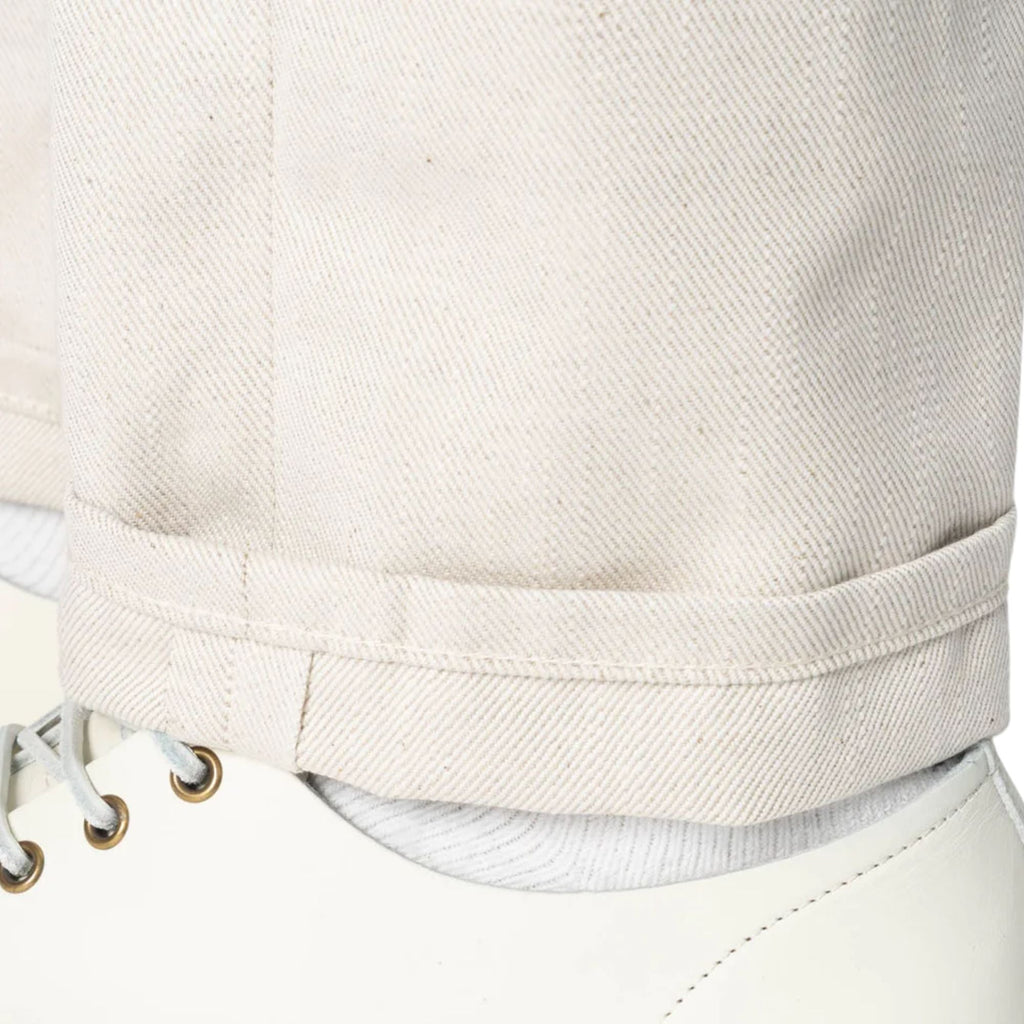 Naked and Famous Denim Weird Guy Tabi Selvedge - Off White