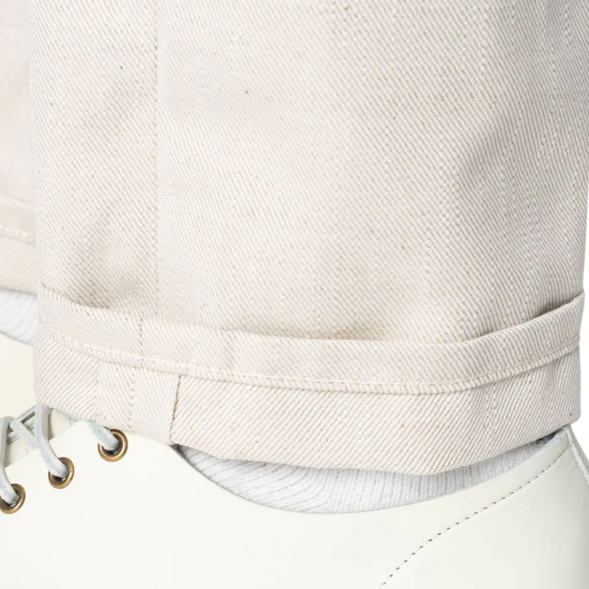 Naked and Famous Denim Weird Guy Tabi Selvedge - Off White