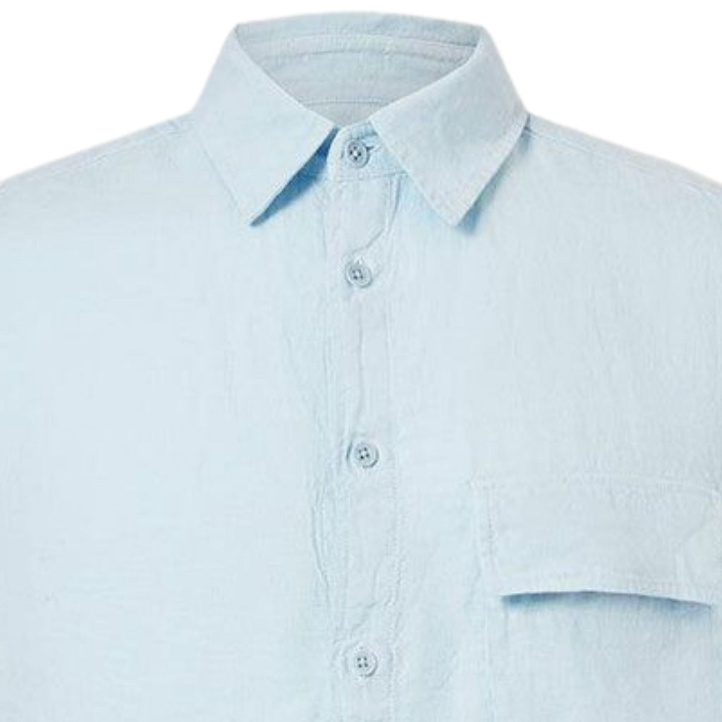 Belstaff Scale Short Sleeve Shirt - Sky Blue