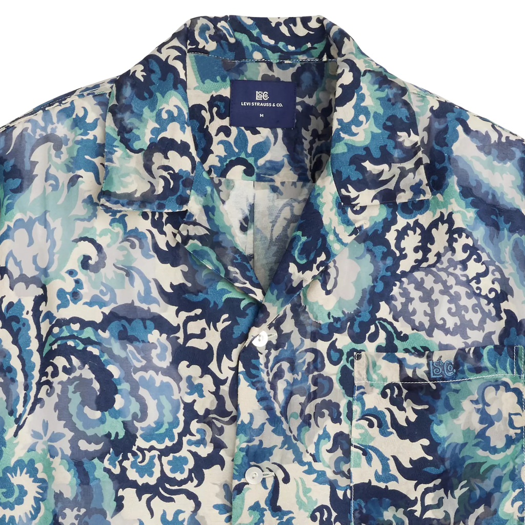 Levi's Blue Tab Short Sleeve Camp Shirt - Jacquard
