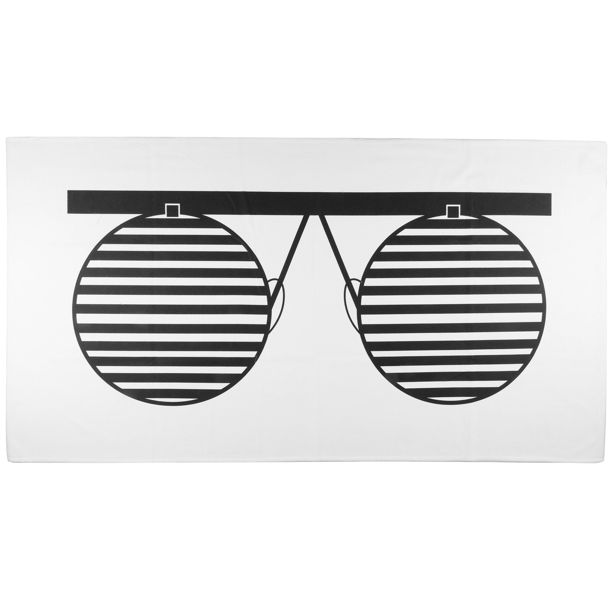 80's Casuals Miyake is a Genius' Large Beach Towel - White and Black