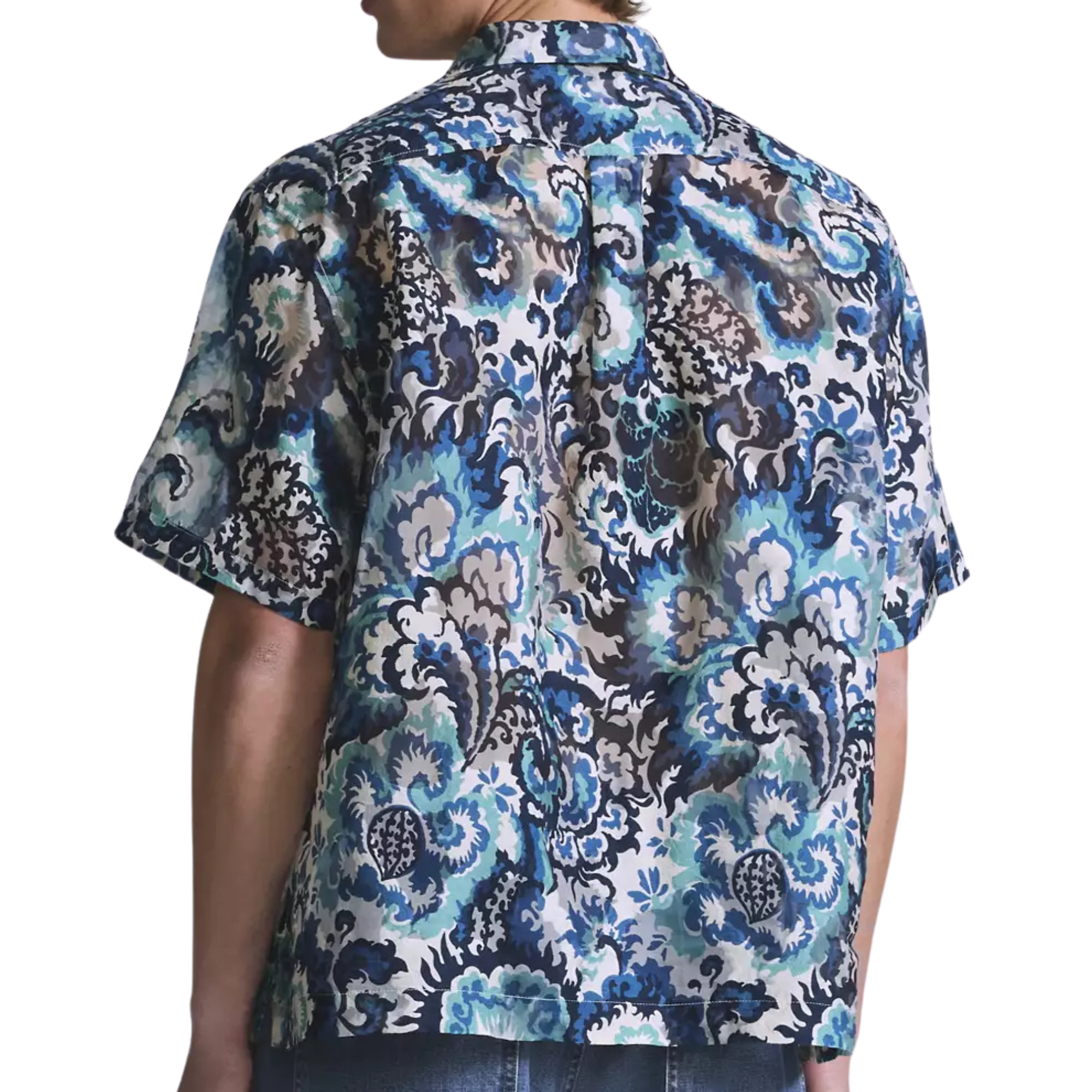 Short Sleeve Camp Shirt - Jacquard