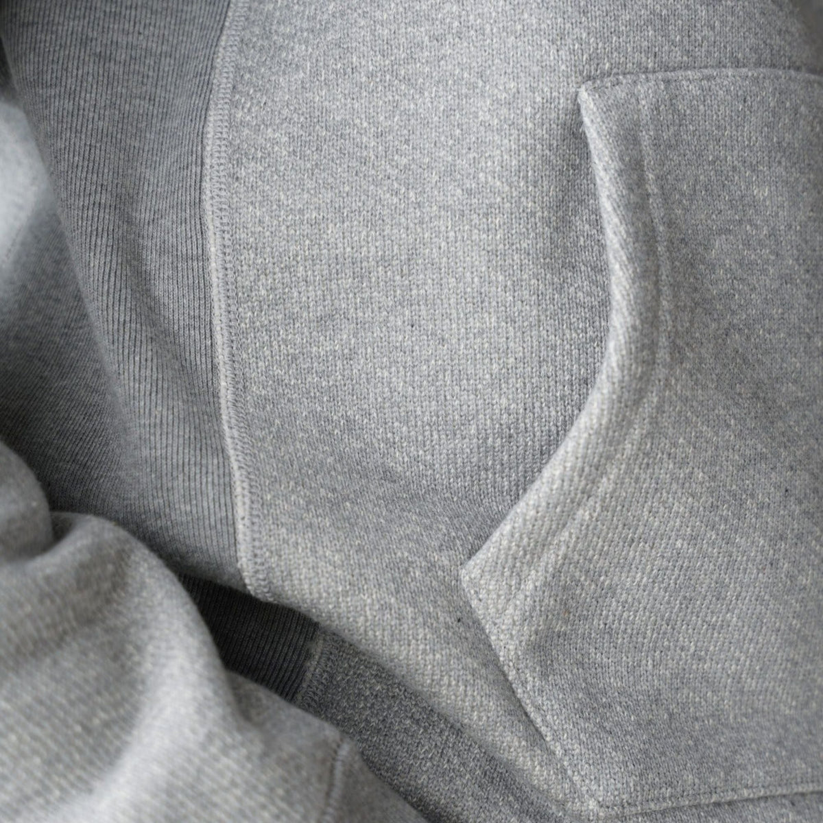 Wonder Looper Double Heavyweight French Terry Pullover Hoodie - Heather Grey