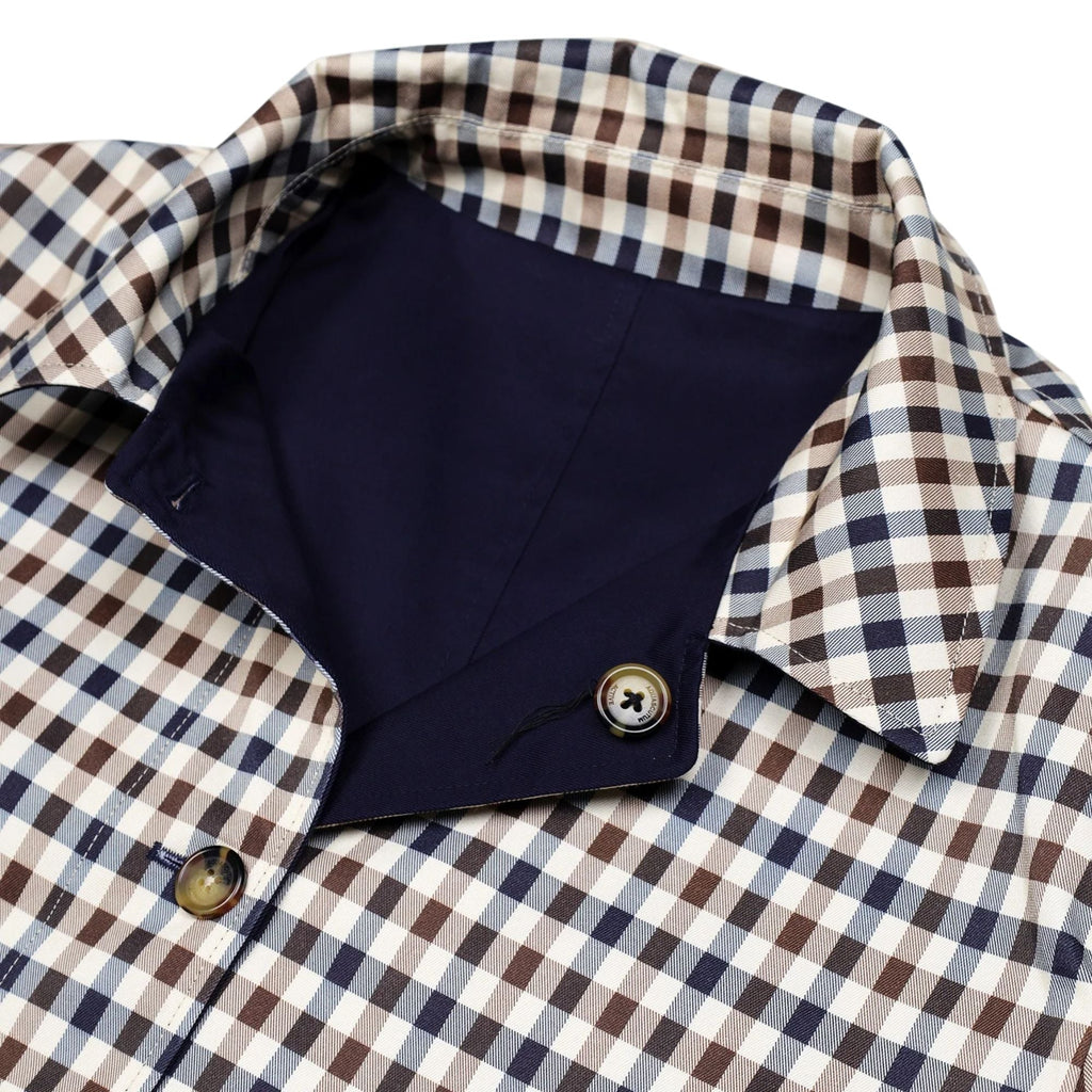 Aquascutum Archival Reversible Mid Coat - Navy